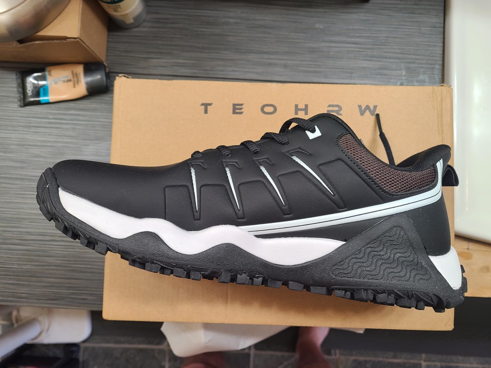 Wide Mens Golf Shoes Professional Outdoor Waterproof Spikeless Golf Shoes for Men Slip-on customer photo 2