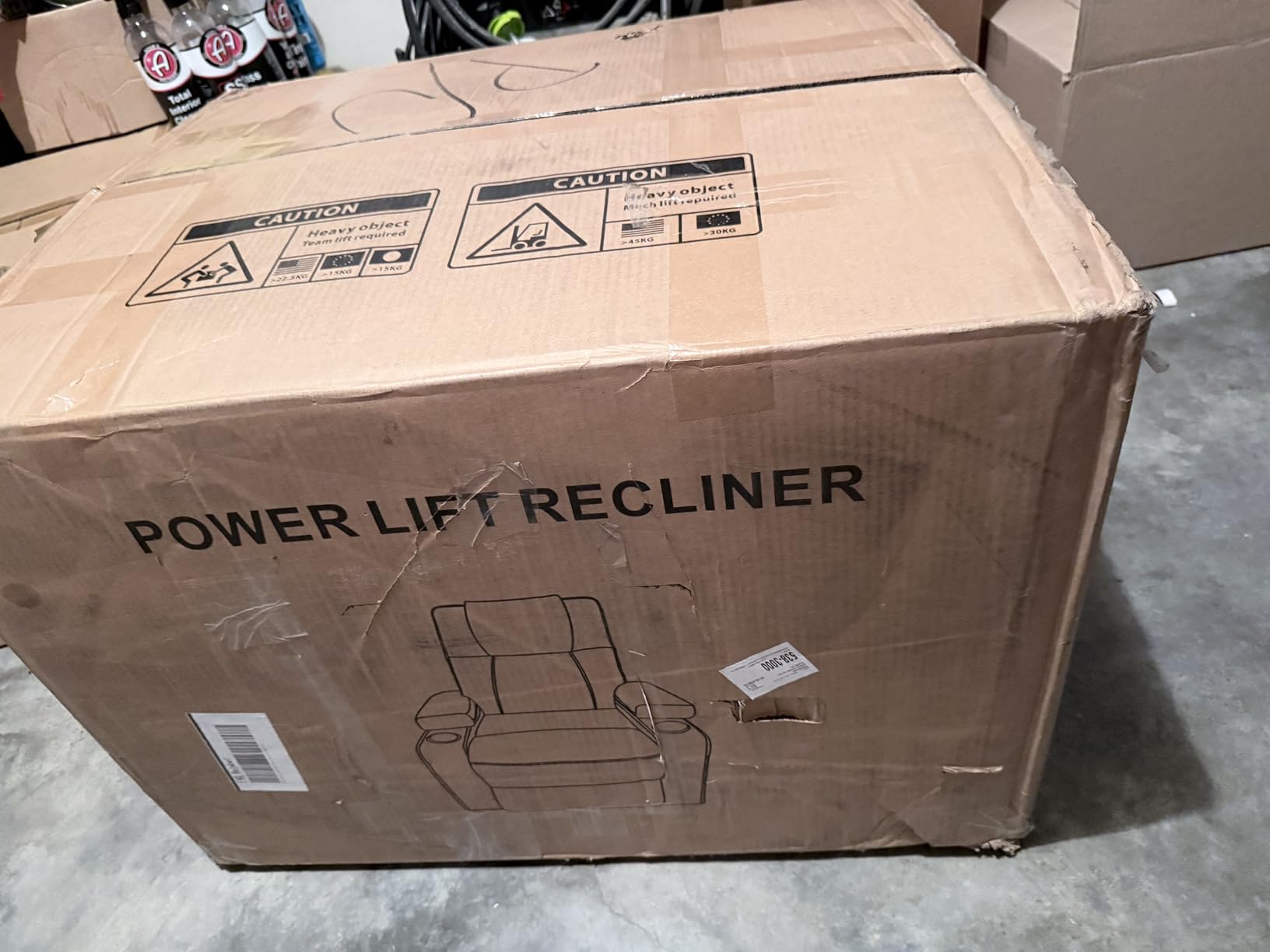 Leather Power Lift Recliner Chair for Elderly, with Massage & Heat, Electric Lifting Chair with Remote Stand Assist, Cup Holders, Reclining Sofa for Living Room, Bedroom, Small Spaces, Brown customer photo 1