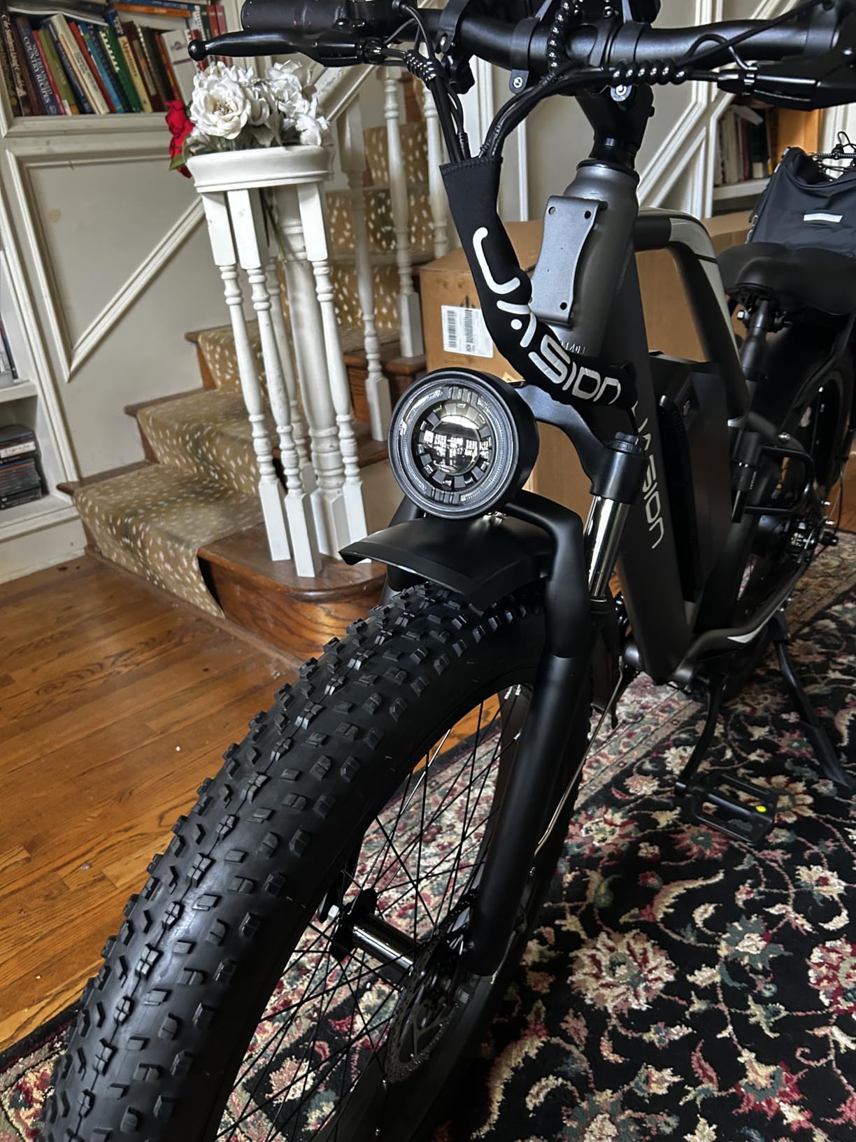 EB5 MAX Electric Bike for Adults 2000W Peak Motor, 48V 15Ah Battery | 720Wh Battery Electric Mountain Bike, 26'' x 4'' Fat Tire Ebike, 28+MPH Speed, Cruise Control, Fenders, Rear Rack customer photo 2