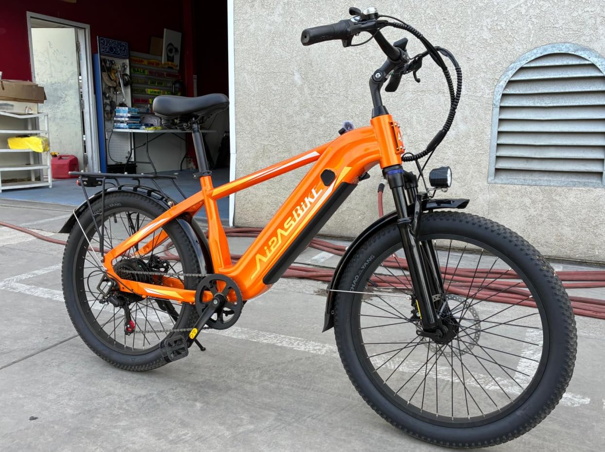 Aipas C1 Max/C2 Max Electric Bike for Adults, 864Wh Removable Battery | 1100W Peak Motor, 85-Mile Range, 24'' All-Terrain Tires, Adjustable Handlebar & Front Suspension, 500 lbs Load Capacity customer photo 1