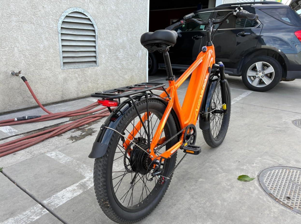 Aipas C1 Max/C2 Max Electric Bike for Adults, 864Wh Removable Battery | 1100W Peak Motor, 85-Mile Range, 24'' All-Terrain Tires, Adjustable Handlebar & Front Suspension, 500 lbs Load Capacity customer photo 2