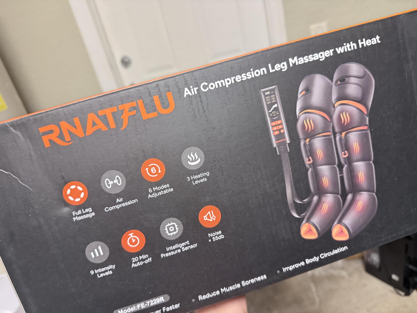 Leg Massager with Heat and Compression for Circulation, Standard customer photo 1