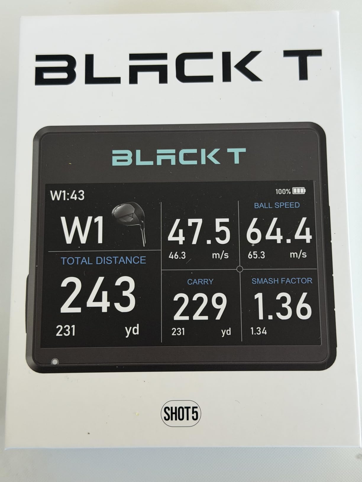 BLACK T SHOT5 Golf Launch Monitor Portable Doppler Radar Swing Speed Trainer with Ball Speed, Club Head Speed, Smash Factor & Distance Tracking, Indoor Outdoor Golf Training Device customer photo 2