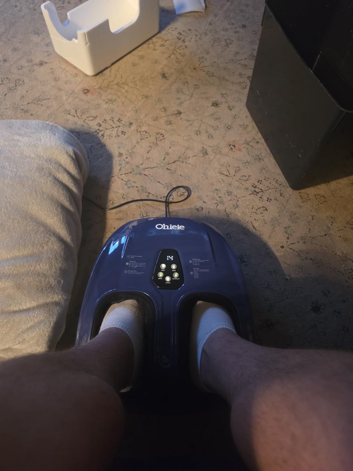 Shiatsu Foot Massager with Heat and Remote Control for Plantar Fasciitis | Deep Kneading, 4 Modes 5 Levels, Auto Shut-Off, Fits to Size 13, Gifts for Women Men Mom Dad(Purple) customer photo 2