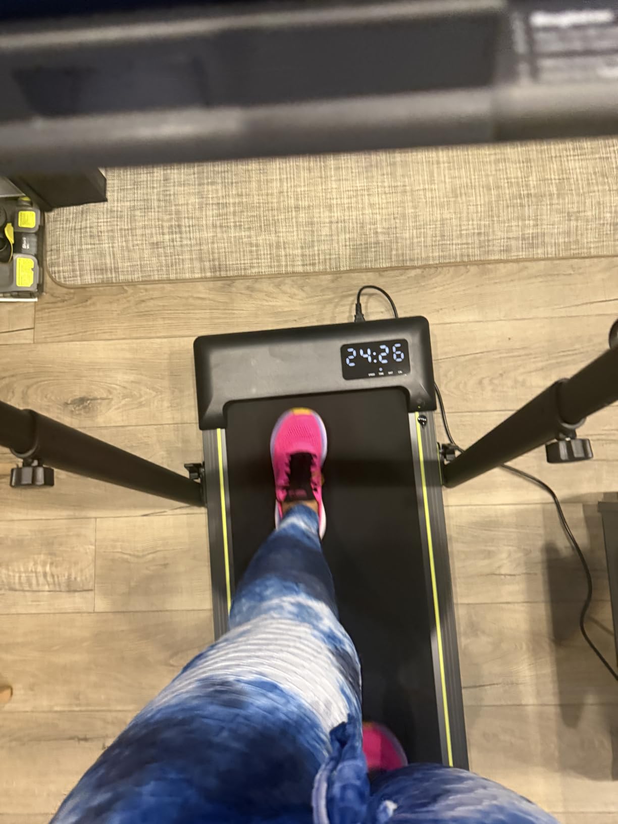 Walking Pad Treadmill with Incline and Height Adjustable Handle Bar customer photo 2