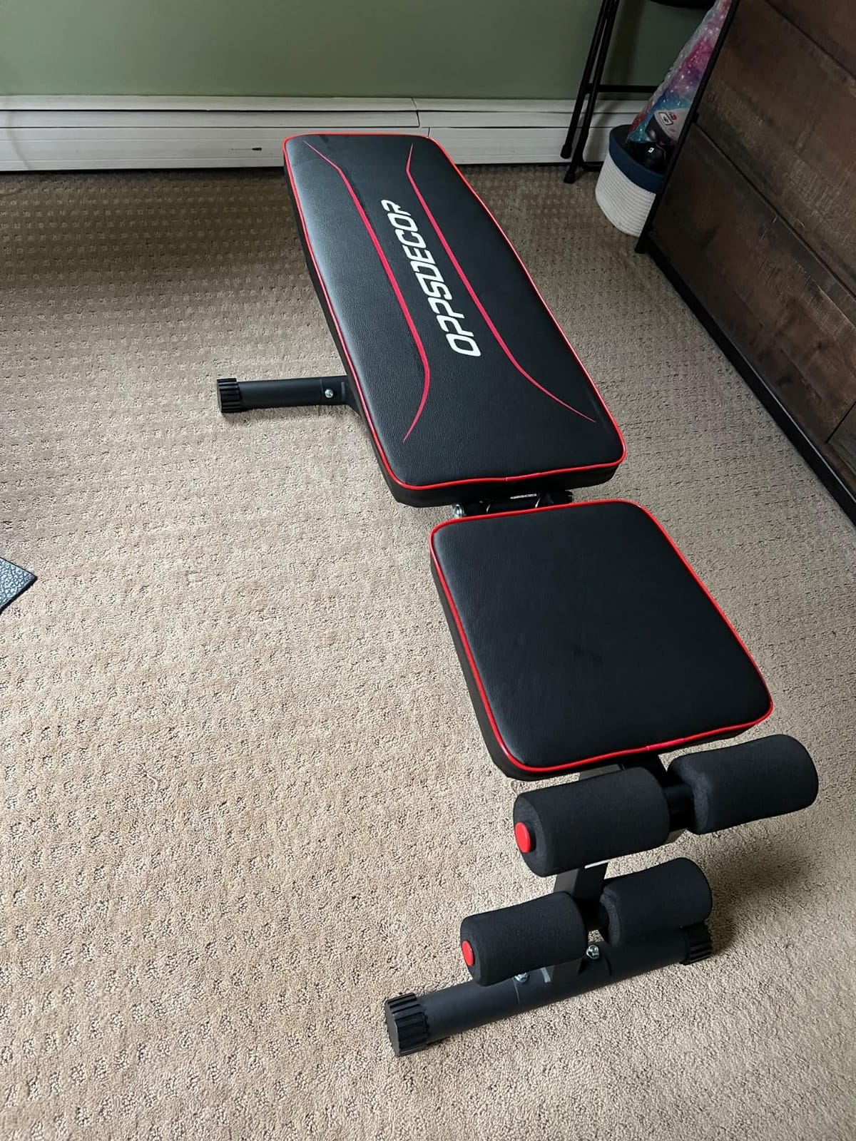 OPPSDECOR Weight Bench with Leg Extension, 800LBS Adjustable Workout Bench customer photo 1