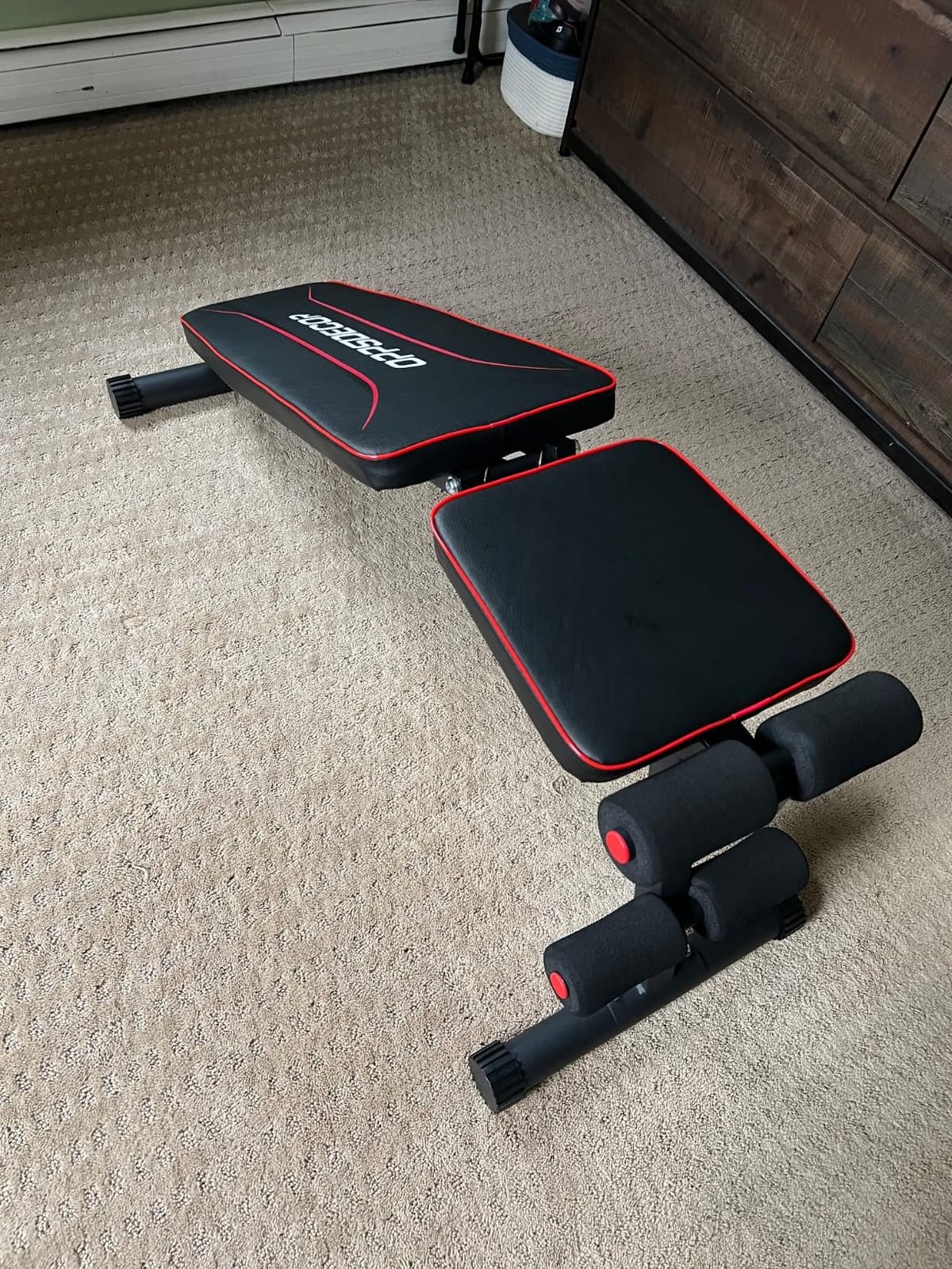 OPPSDECOR Weight Bench with Leg Extension, 800LBS Adjustable Workout Bench customer photo 2