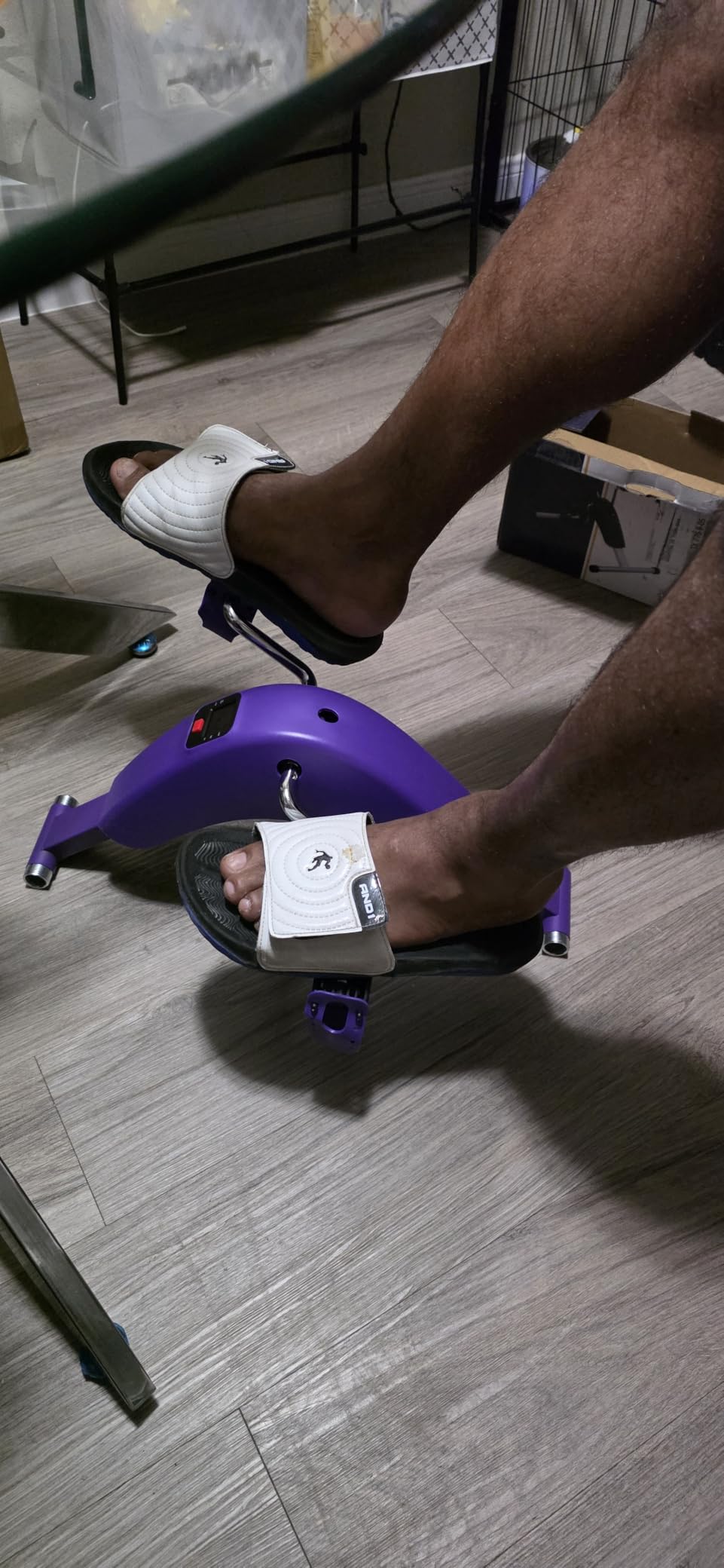Under Desk Bike Pedal Exerciser, Mini Exercise Bike for Arm and Leg Workout | Adjustable Resistance, LCD Tracking, Secure Foot Straps, Compact Frame for Seated Home or Office Workouts customer photo 2