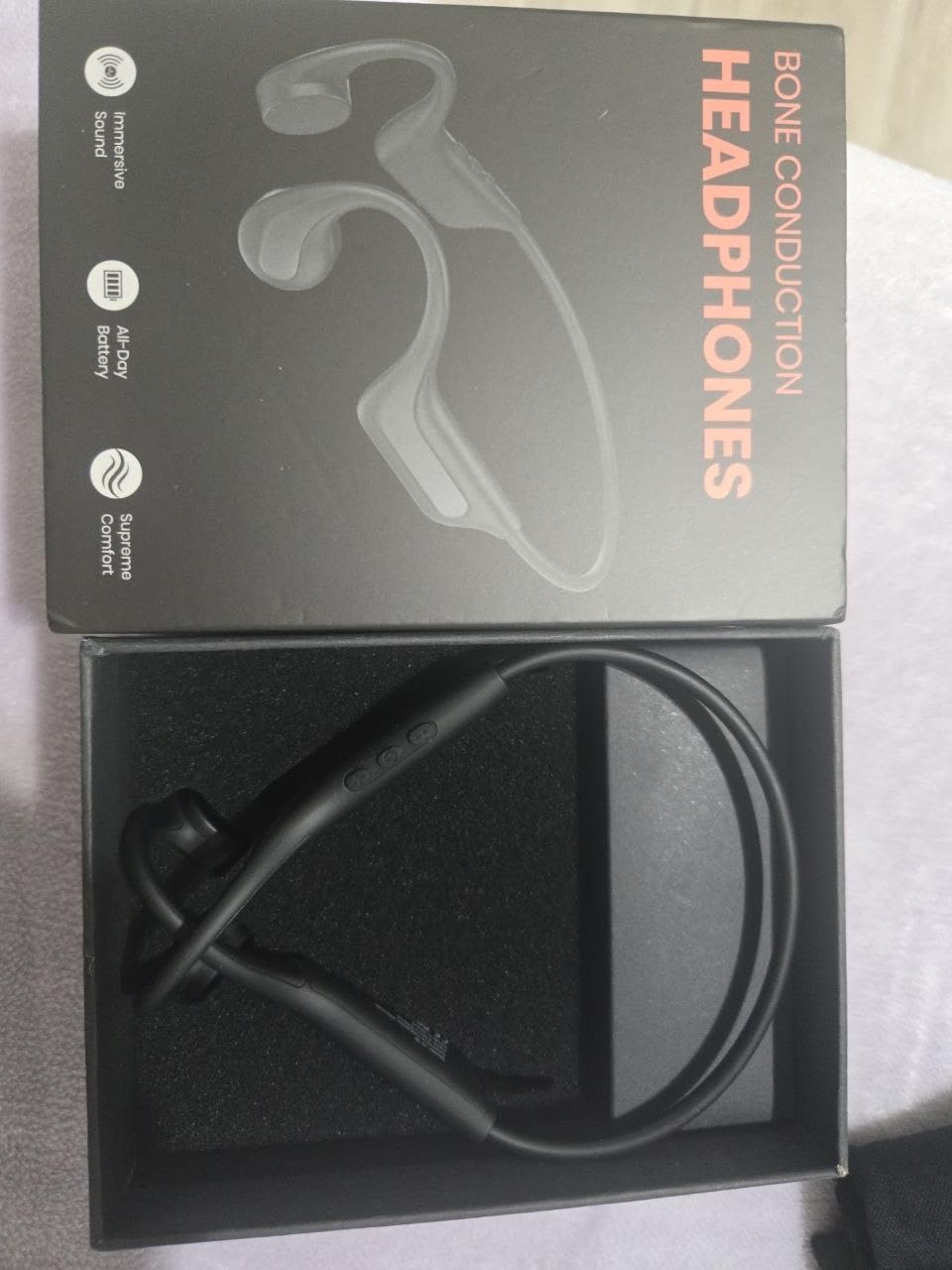 New Bone Conduction Headphones Bluetooth 6.0 Open Ear Headphones with Mic, Balanced Audio, Reduced Sound Leakage, IP54 Waterproof Secure Fit, Wireless Sports Headphones for Running, Workout & Cycling customer photo 2