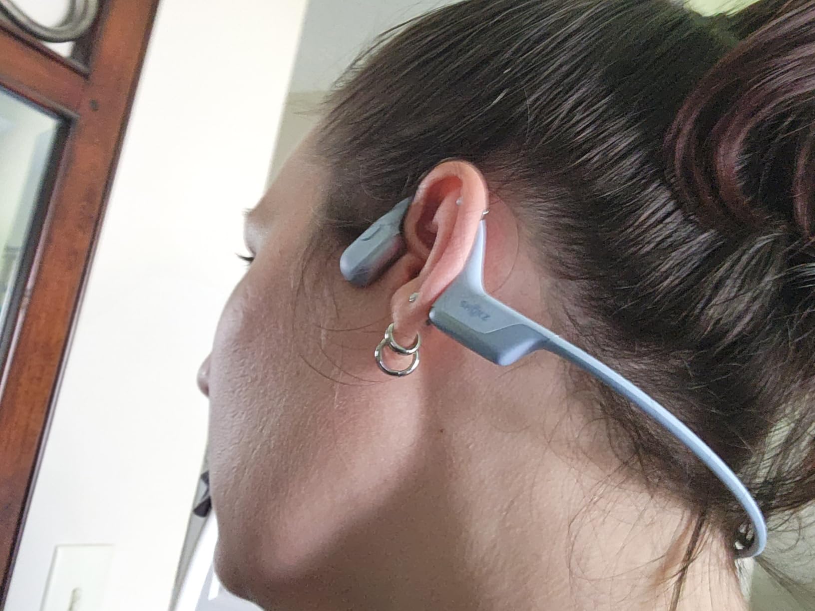 SHOKZ OpenRun Air 2 Bone Conduction Open-Ear Bluetooth Headphones, Black customer photo 2