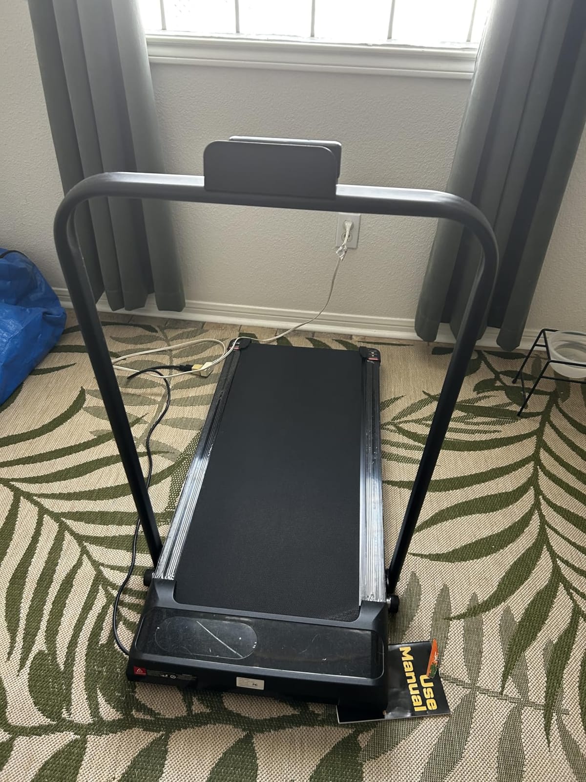 Walking Pad Treadmill with 8% Incline & Handle Bar, Portable Under Desk Treadmill for Home Office, Compact Foldable Treadmill Quiet Anti-Slip, 0.6-3.8 MPH Remote Speed Control, 350LBS Capacity customer photo 2