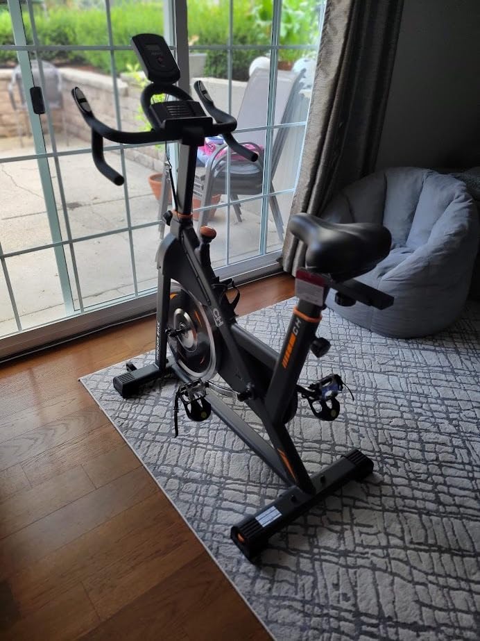 CHAOKE Exercise Bike, Quiet Adjustable Magnetic Stationary Bike for Home Cardio with App Compatible customer photo 2