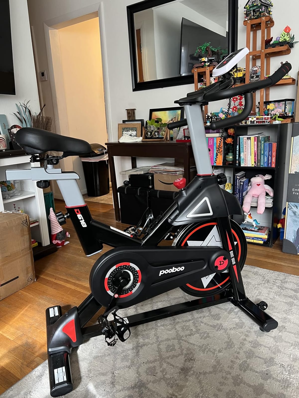 Air Resistance Fan Exercise Bike, Upright Stationary Indoor Cycling Bike, Bluetooth Connected Fan Bike with Dual Action Handlebars and Dual-Layer Transmission System for Home Gym Full-Body Cardio Exercise customer photo 1
