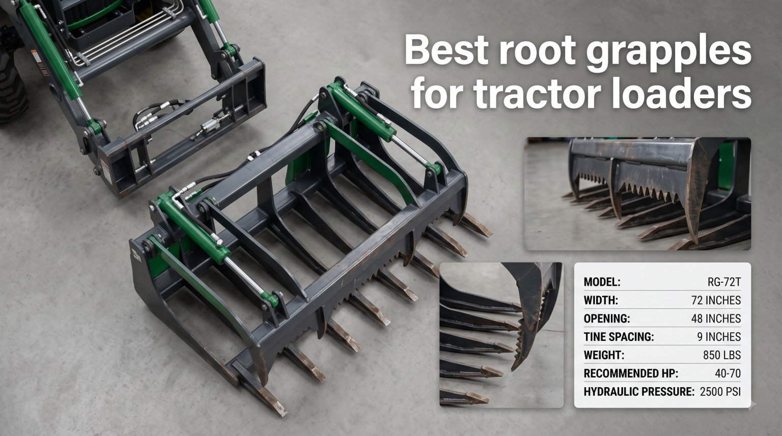 Best root grapples for tractor loaders