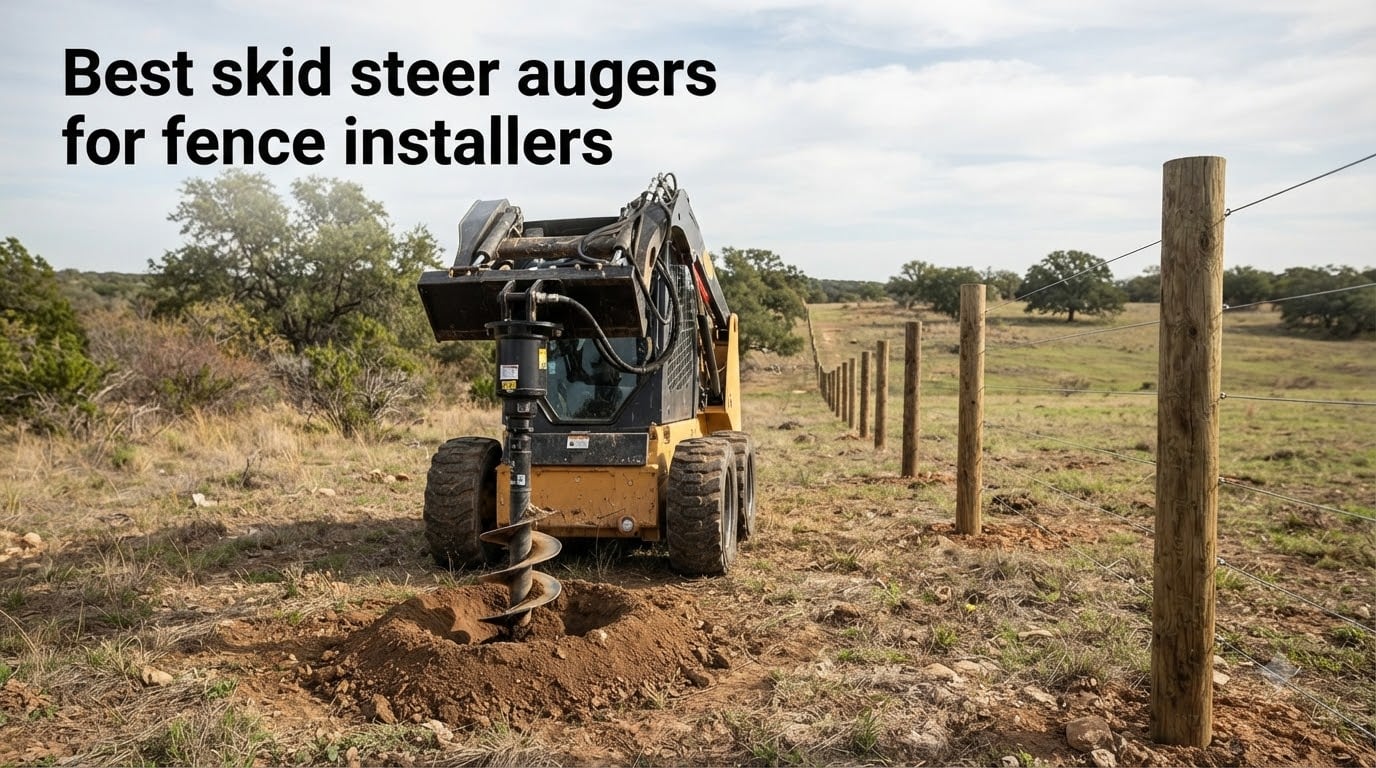 Best skid steer augers for fence installers