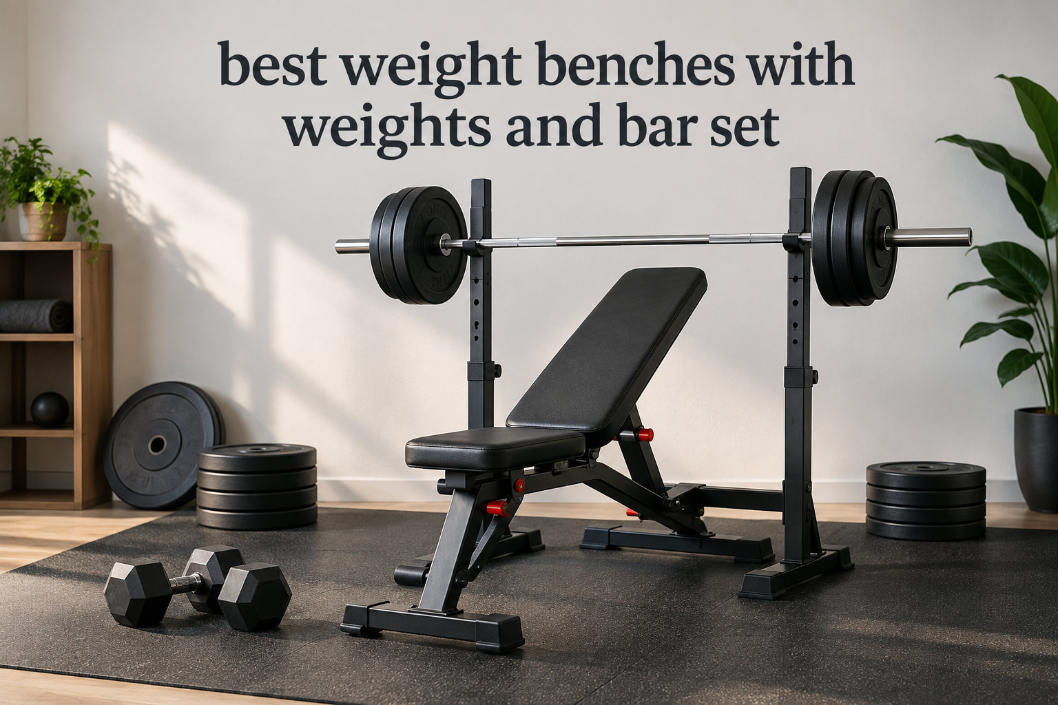 best weight benches with weights and bar set