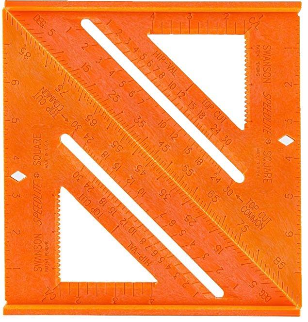 Swanson Tool Co T0118 8 inch Orange Composite Speedlite Speed Square Layout Tool, made of High Impact Polystyrene customer photo 2