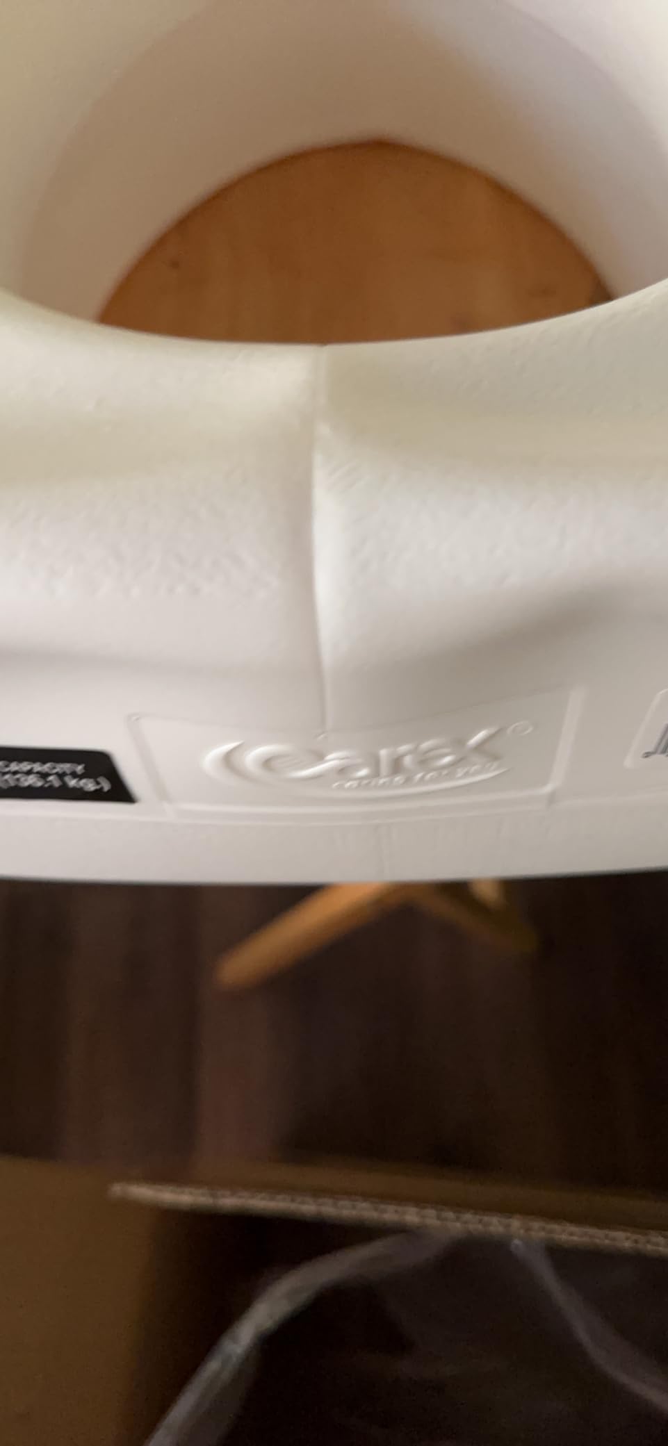 Carex Toilet Seat Riser, Adds 5 Inches of Height, Elevated and Raised Toilet Seat with 300 lbs Capacity, Standard Riser for Elderly and Handicap, Universal, Slip-Resistant, White customer photo 2
