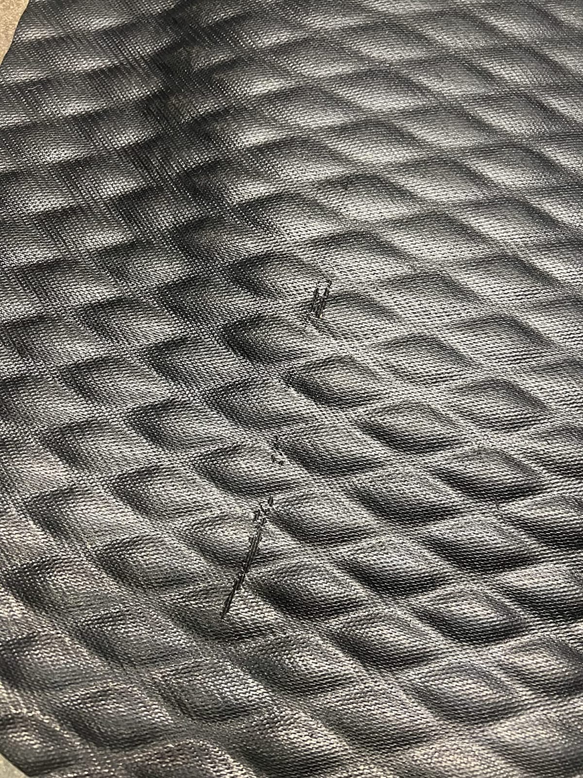M+A Matting - 424020035 Hog Heaven Industrial-Grade Anti-Fatigue Mat | OSHA Yellow Striped Border | Welding Safe, Slip Resistant, Grease/Oil Proof, Ergonomic 7/8-inch Mat (Black, 3' x 5') (424-2-5F 3F) customer photo 2