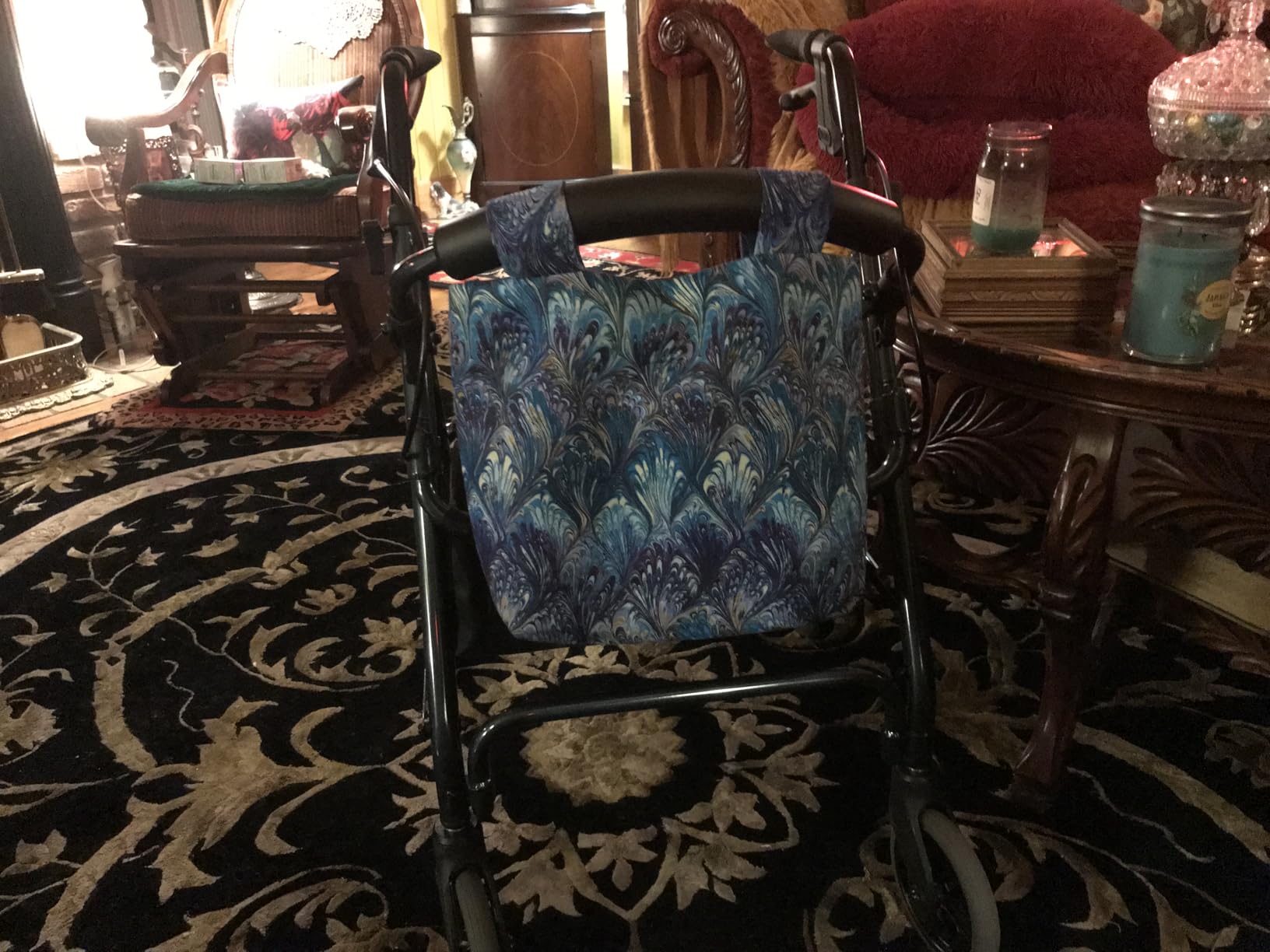 NOVA GetGo Petite Ultra Narrow Rollator Walkers for Seniors with Seat, Lightweight Walker for Elderly, Only 13 lbs, Narrow Frame, Folding Walker with Wheels and Seat, Extra Lightweight, Color Blue customer photo 2
