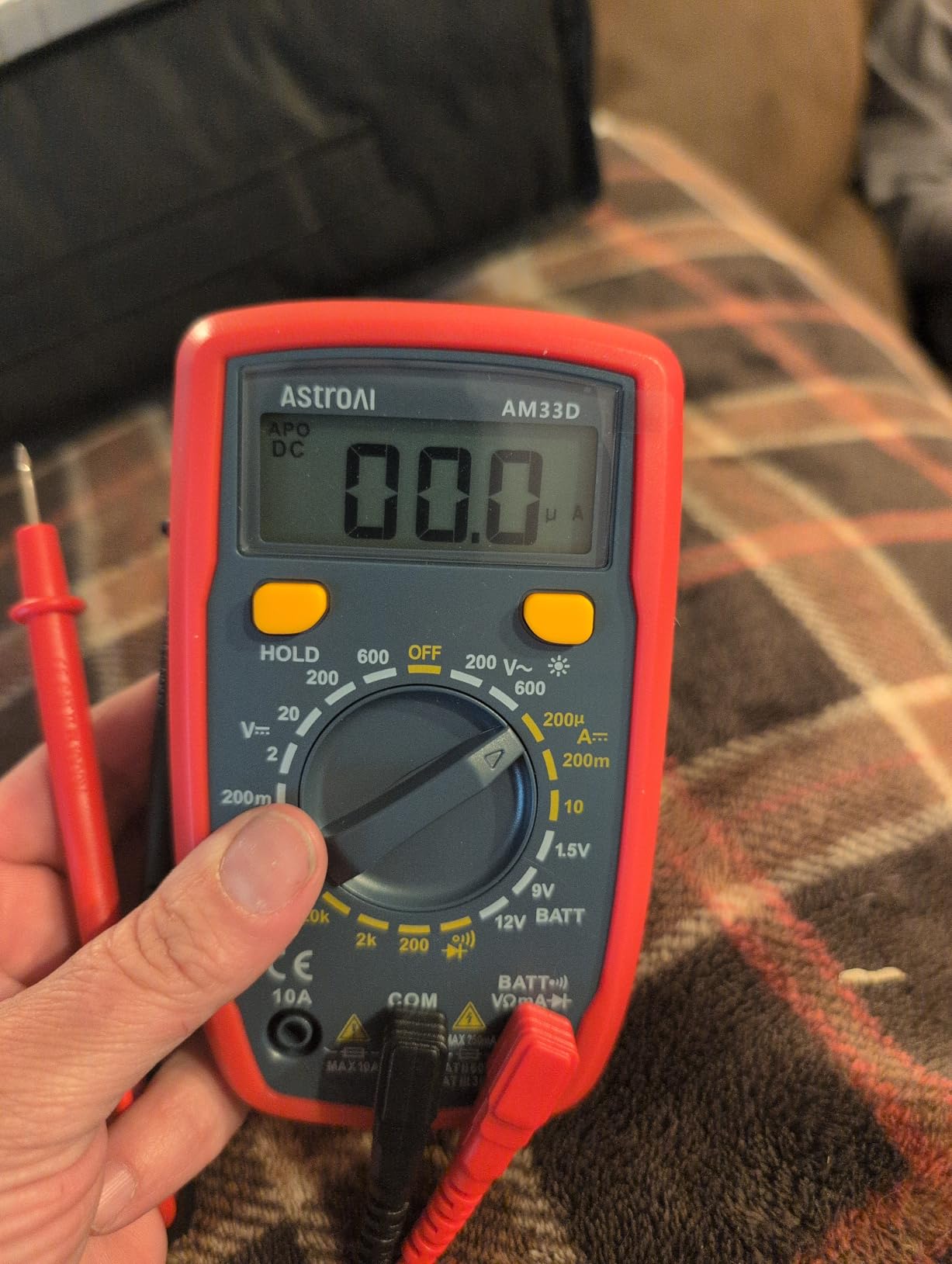 AstroAI Digital Multimeter Tester 2000 Counts with DC AC Voltmeter and Ohm Volt Amp Meter; Measures Voltage, Current, Resistance, Continuity and Diode, Blue customer photo 1