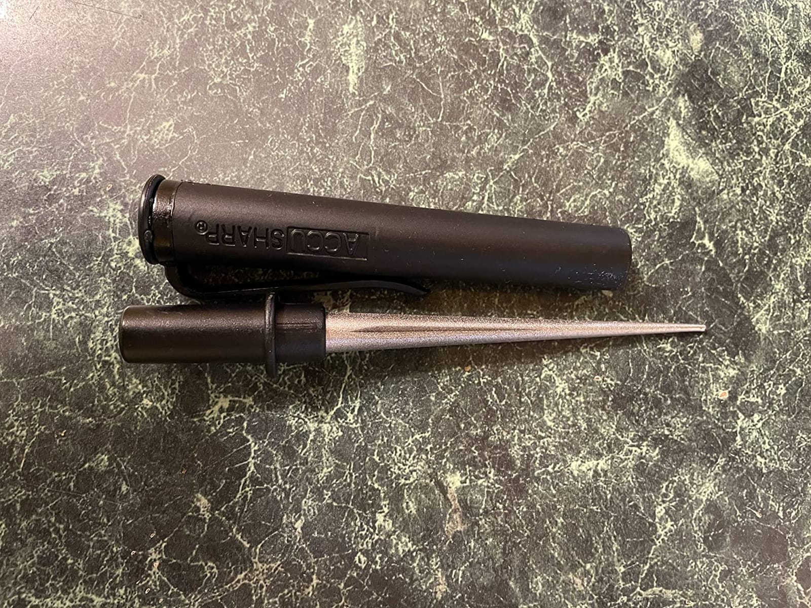 AccuSharp Diamond Compact Tapered Rod Sharpener, Portable Knife & Tool Sharpener for Serrated Blades, Fillet Knives & Fish Hooks, Knife Honing Steel Rod customer photo 2