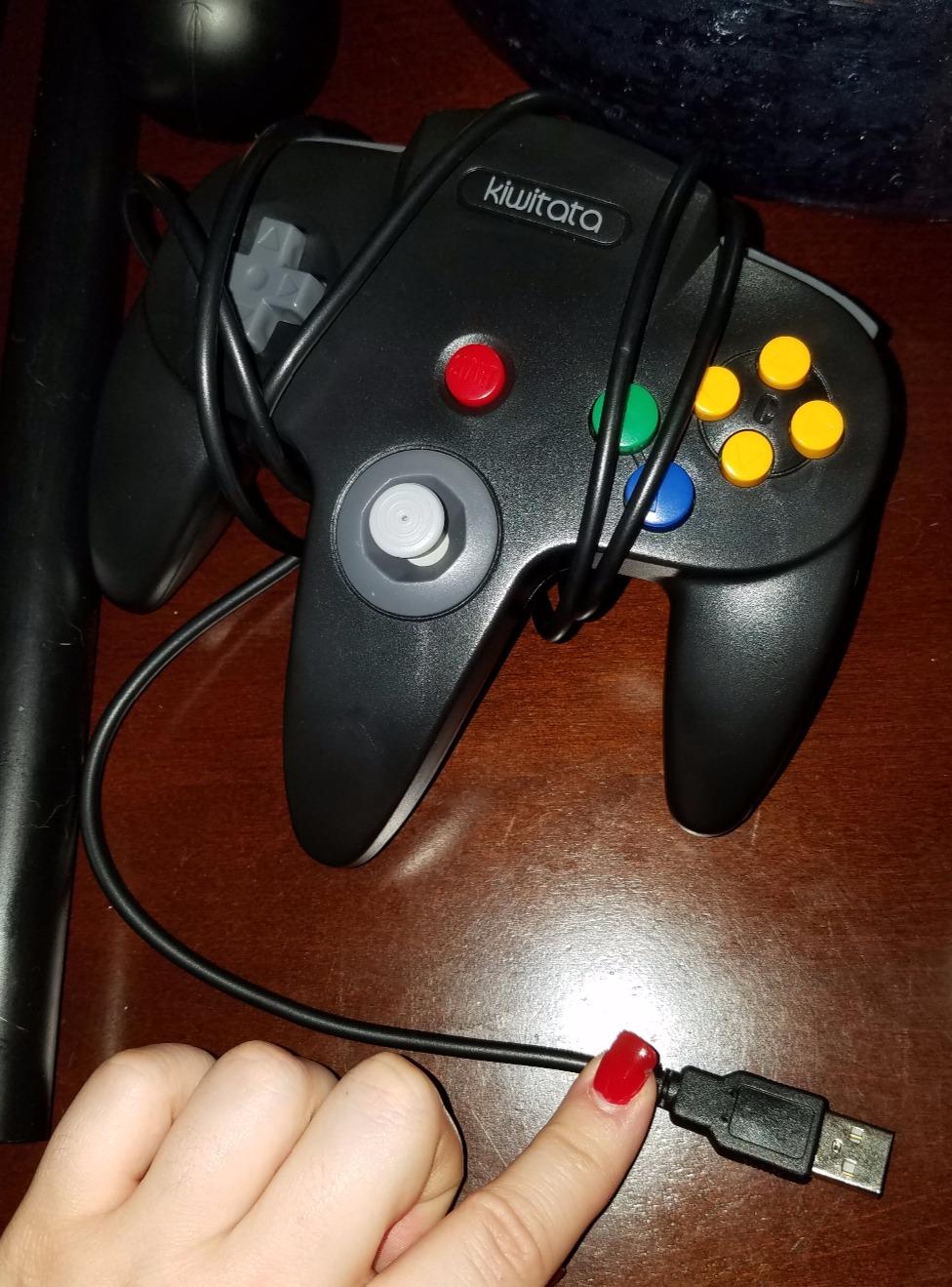 KIWITATA 2 Pack Classic N64 USB Controller, Retro N64 USB Wired Game Pad Joystick Controller for Windows PC/Mac Laptop Computer RetroPie Gray customer photo 2