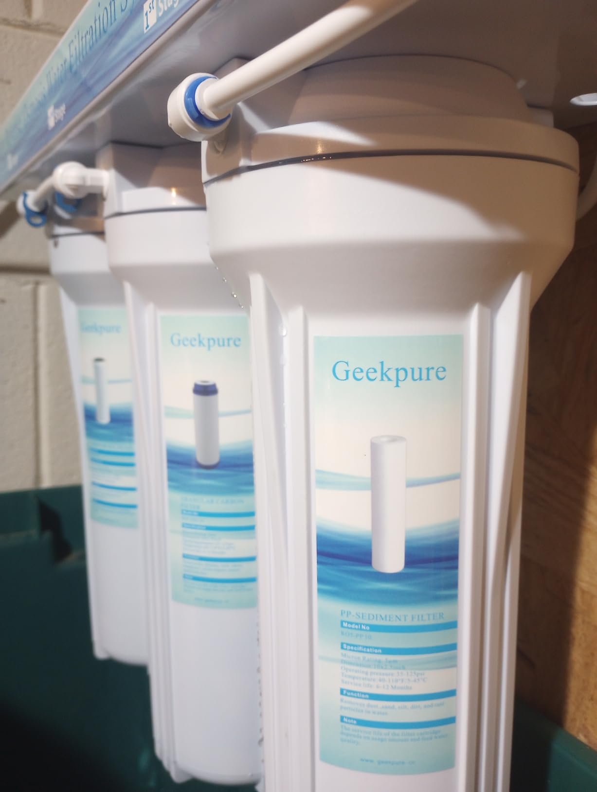 Geekpure 6 Stage Reverse Osmosis RO Drinking Water Filter System-75 GPD customer photo 1