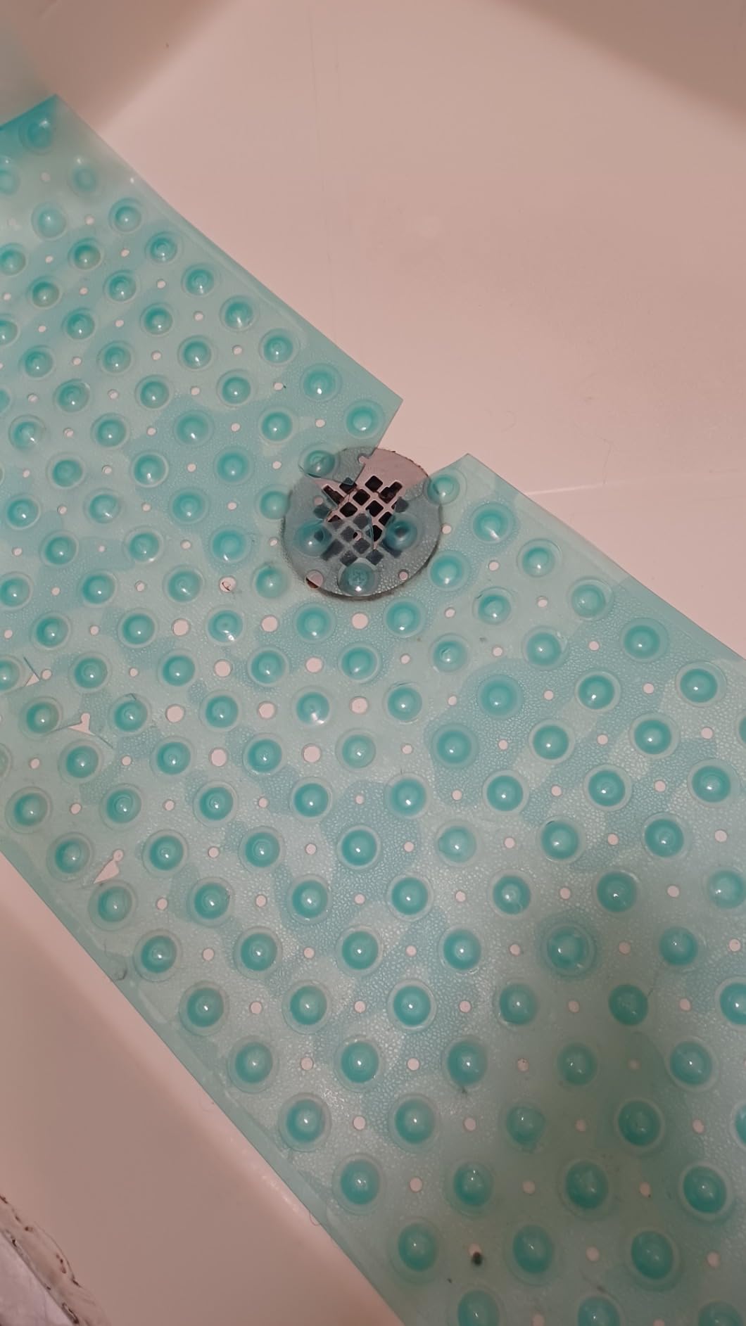 YINENN Bath and Shower Safety Mats 40x16 inch, Non Slip with Suction Cups for Bathroom Stall and Tub Floor, Extra Large and Machine Washable, Drain Holes Keep Bathtub Clean, Clear customer photo 1