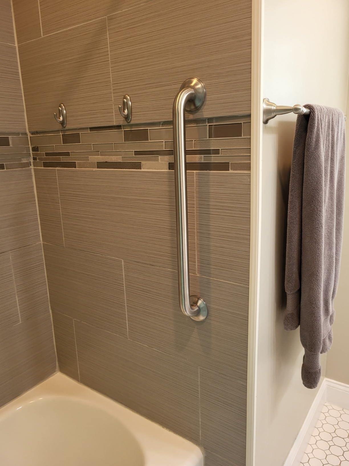 Vive Grab Bar for Showers - Bathroom Antislip Handrail for Seniors, Elderly customer photo 1