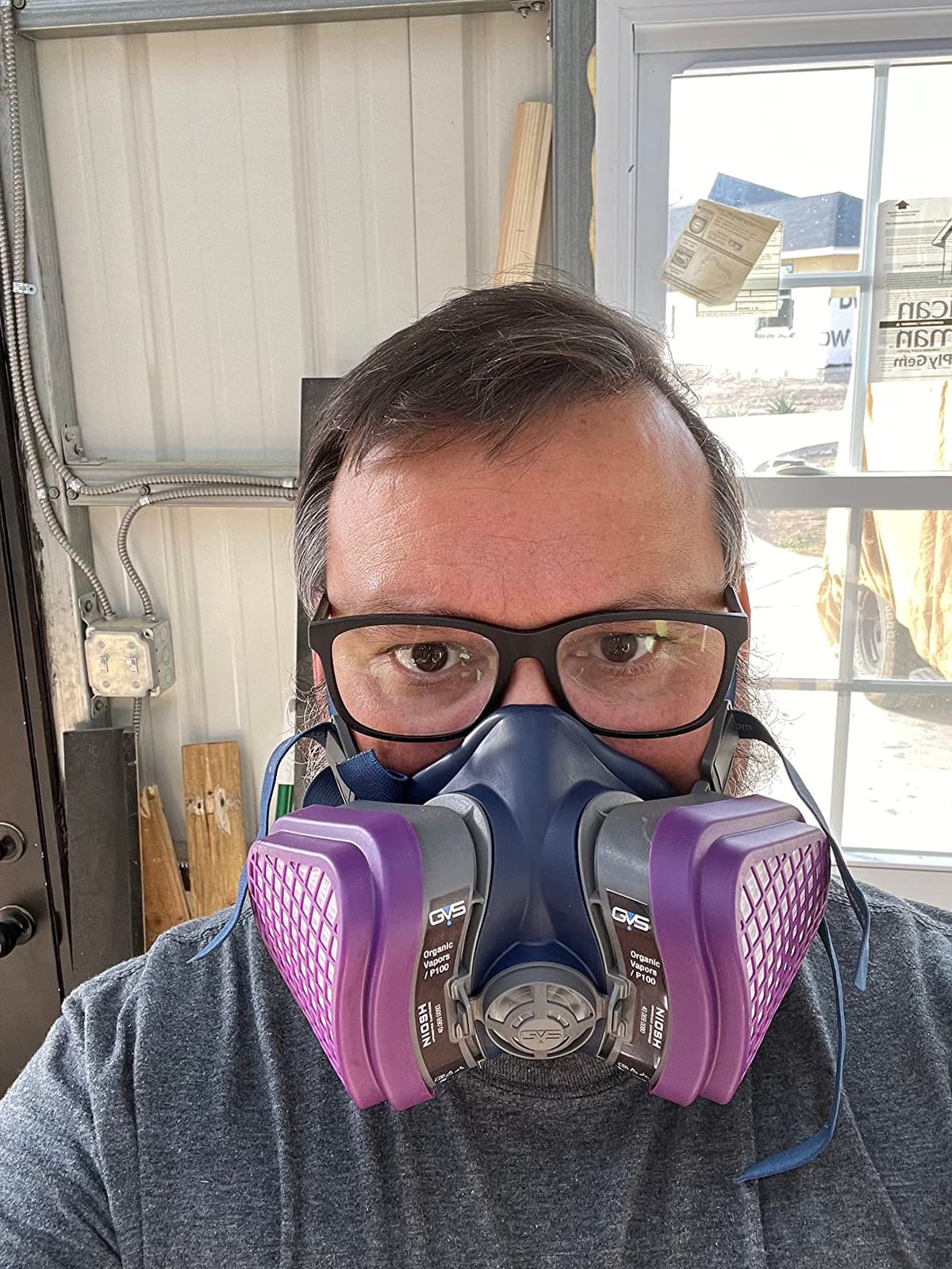 GVS SPR467 Elipse Mask with OV-P100 Filters for Dust, Organic Gases and Vapours, M/L customer photo 2
