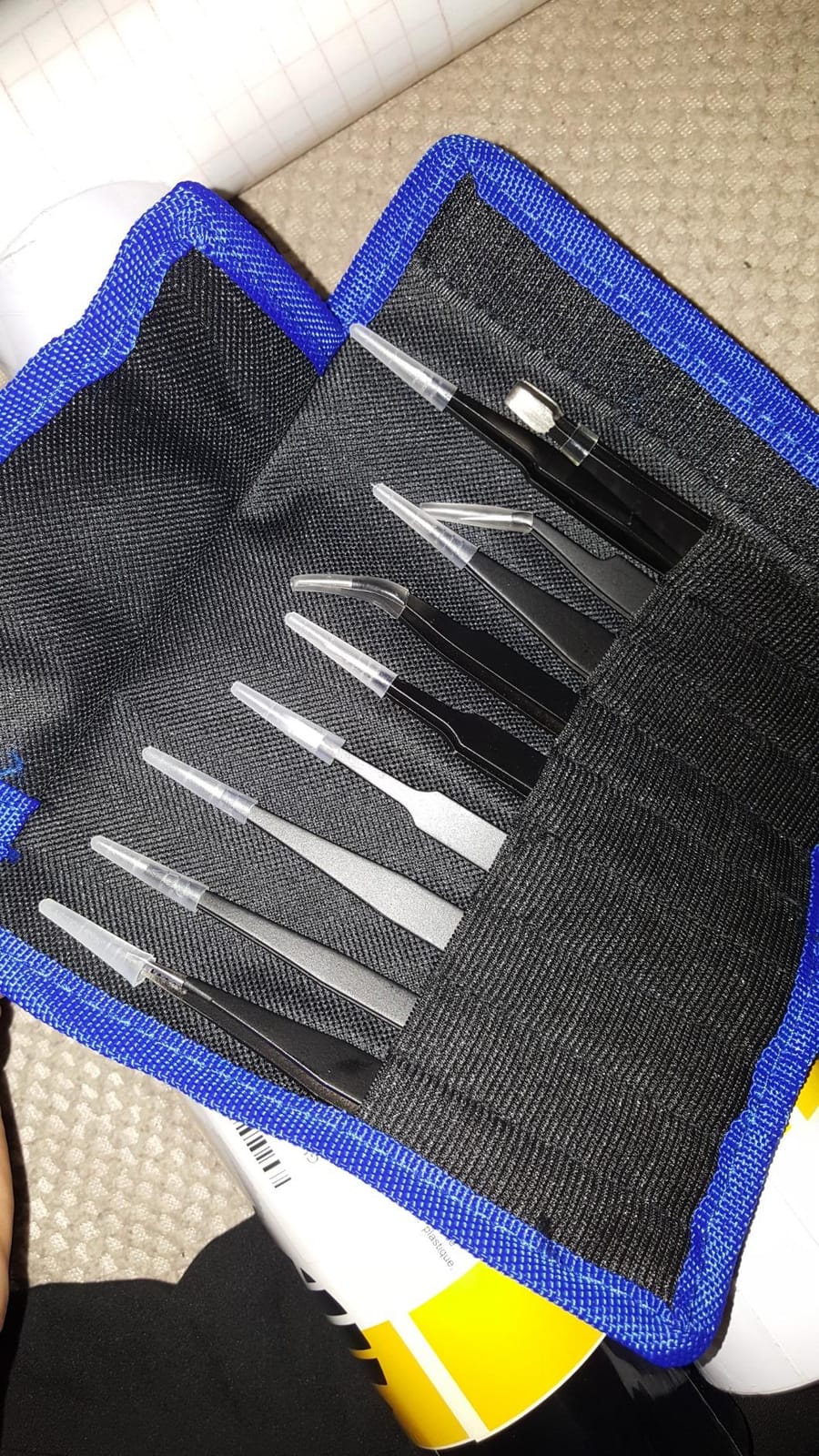 Tweezers Precision Set,Easily Life 10pcs ESD Tweezers Set, Anti Static Stainless Steel Anti Magnetic Tweezers Set with Storage Bag for Craft,Electronics Repair,jewelry repair,Laboratory Work,etc customer photo 1