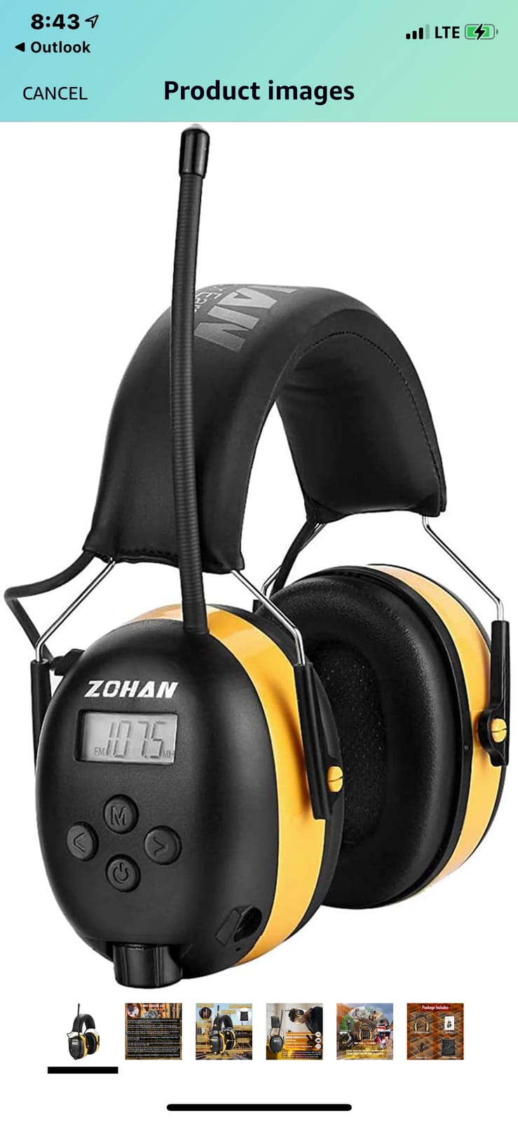 ZOHAN AM/FM Radio Headphone with Digital Display,Ear Protection Noise Reduction Earmuffs,Comfortable Hearing Protector customer photo 1