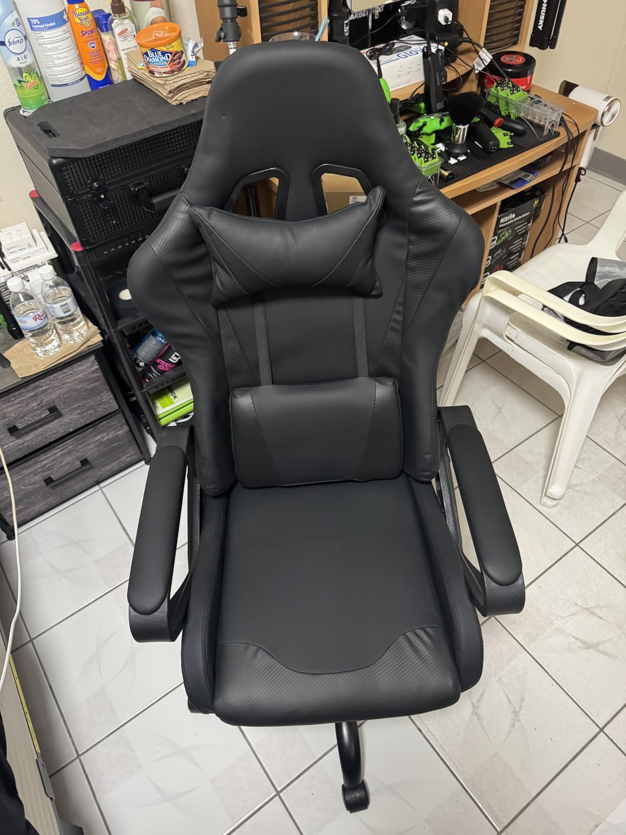 BestOffice Ergonomic Gaming Chair for Adults, Video Game Chair, White customer photo 2