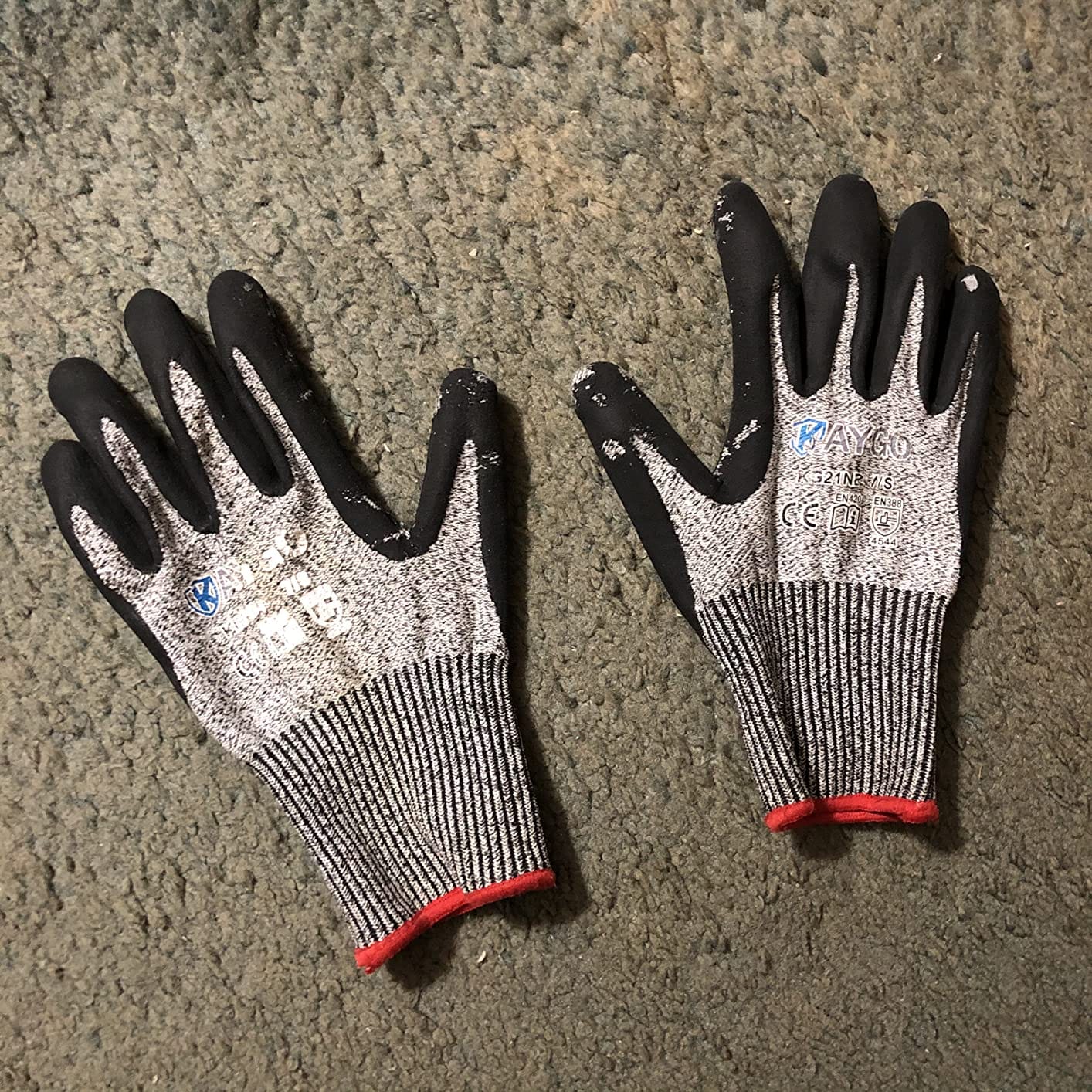 KAYGO A3 Cut Resistant Work Gloves with MicroFoam Nitrile Grip,KG21N customer photo 2