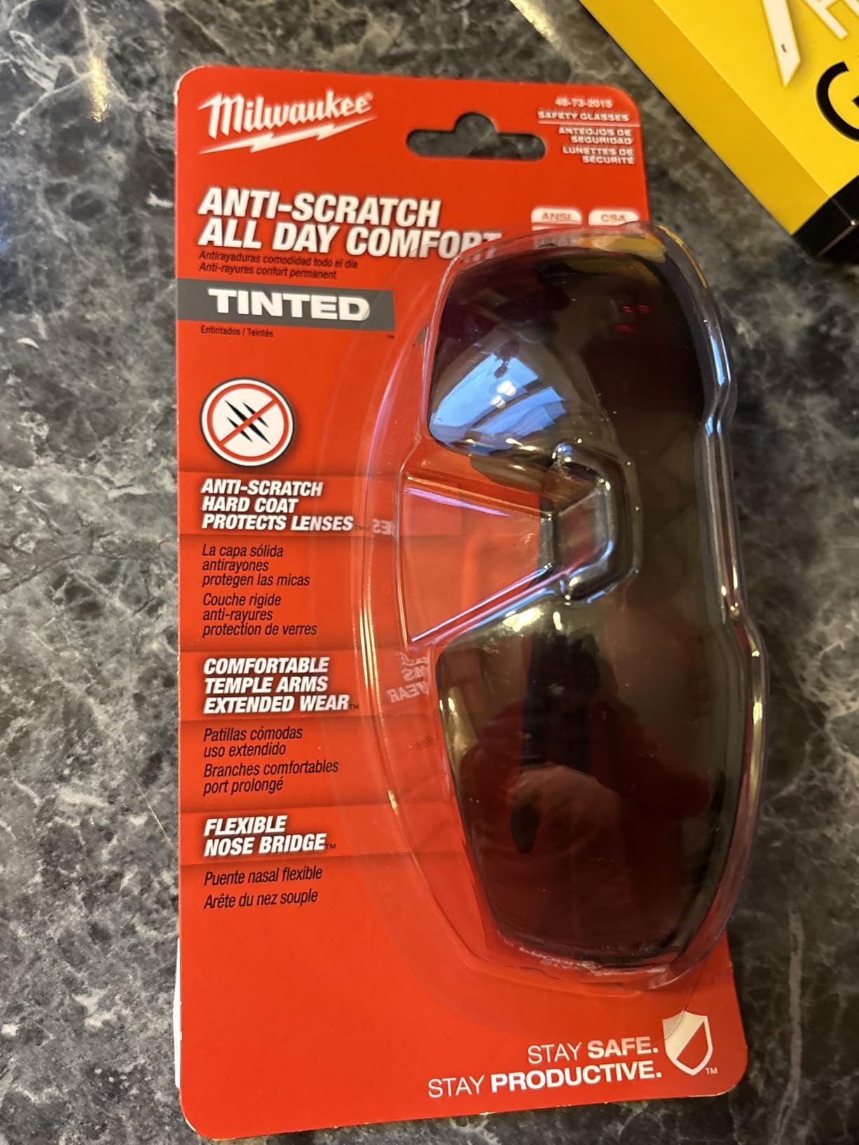 Milwaukee Anti-Fog Safety Glasses Tinted Lens Black/Red Frame 1 pc. - Case of: 1; customer photo 1