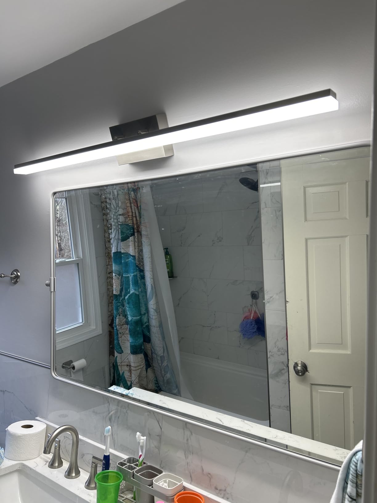mirrea 48in LED Vanity Lights for Bathroom Brushed Nickel,Cold White 5000K customer photo 2