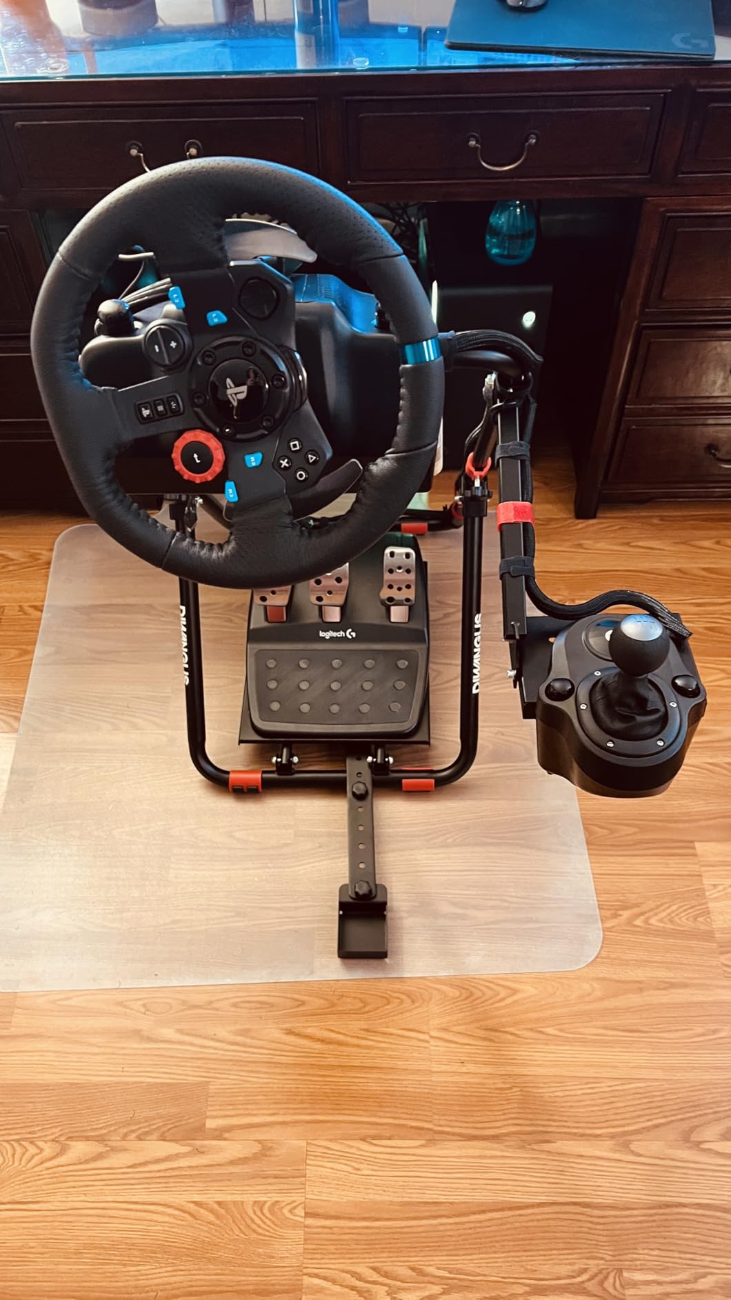 DIWANGUS Foldable & Adjustable Sim Racing Wheel Stand with Shifter Mount customer photo 1