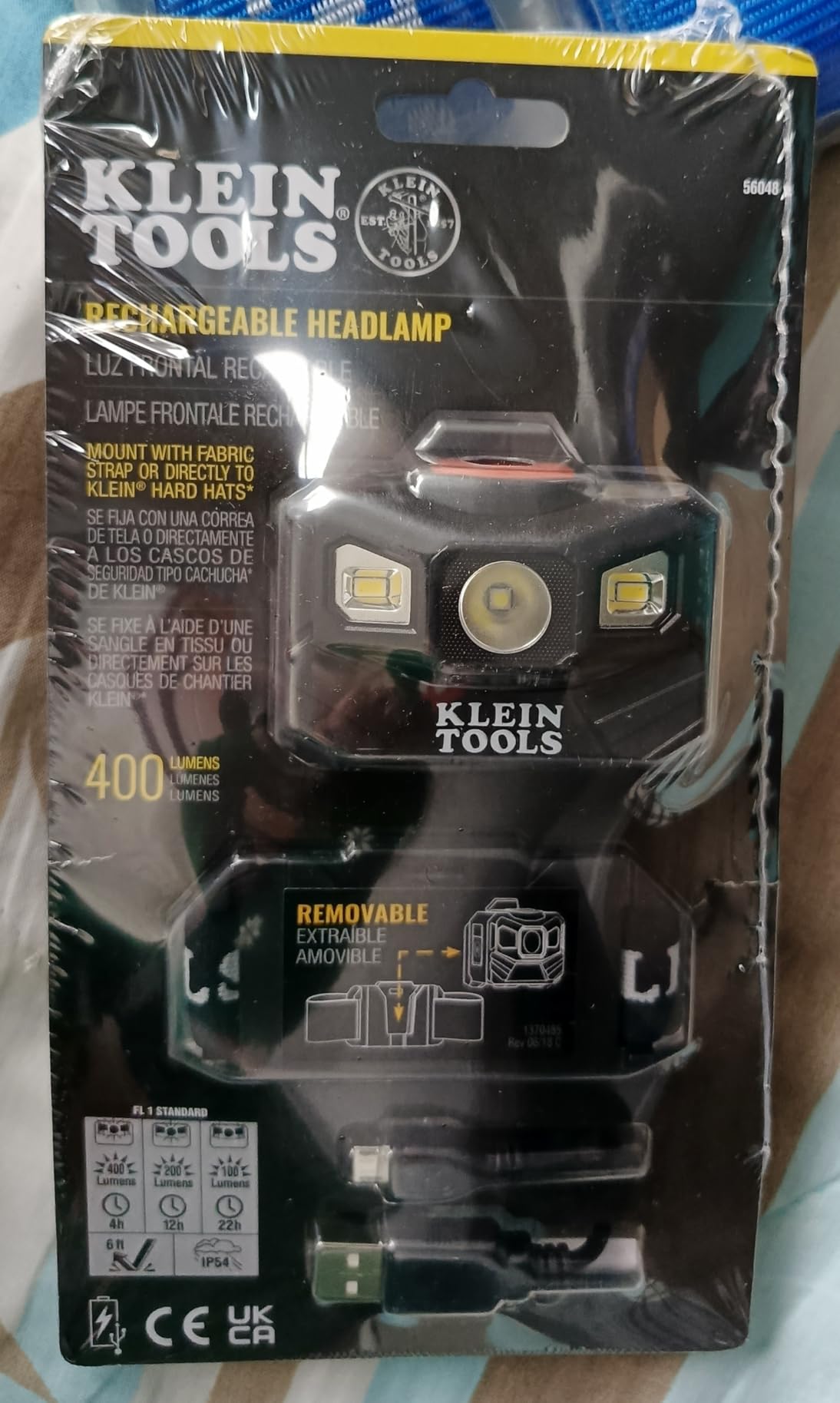 Klein Tools 56048 Rechargeable LED Headlamp with Adjustable Fabric Strap customer photo 2