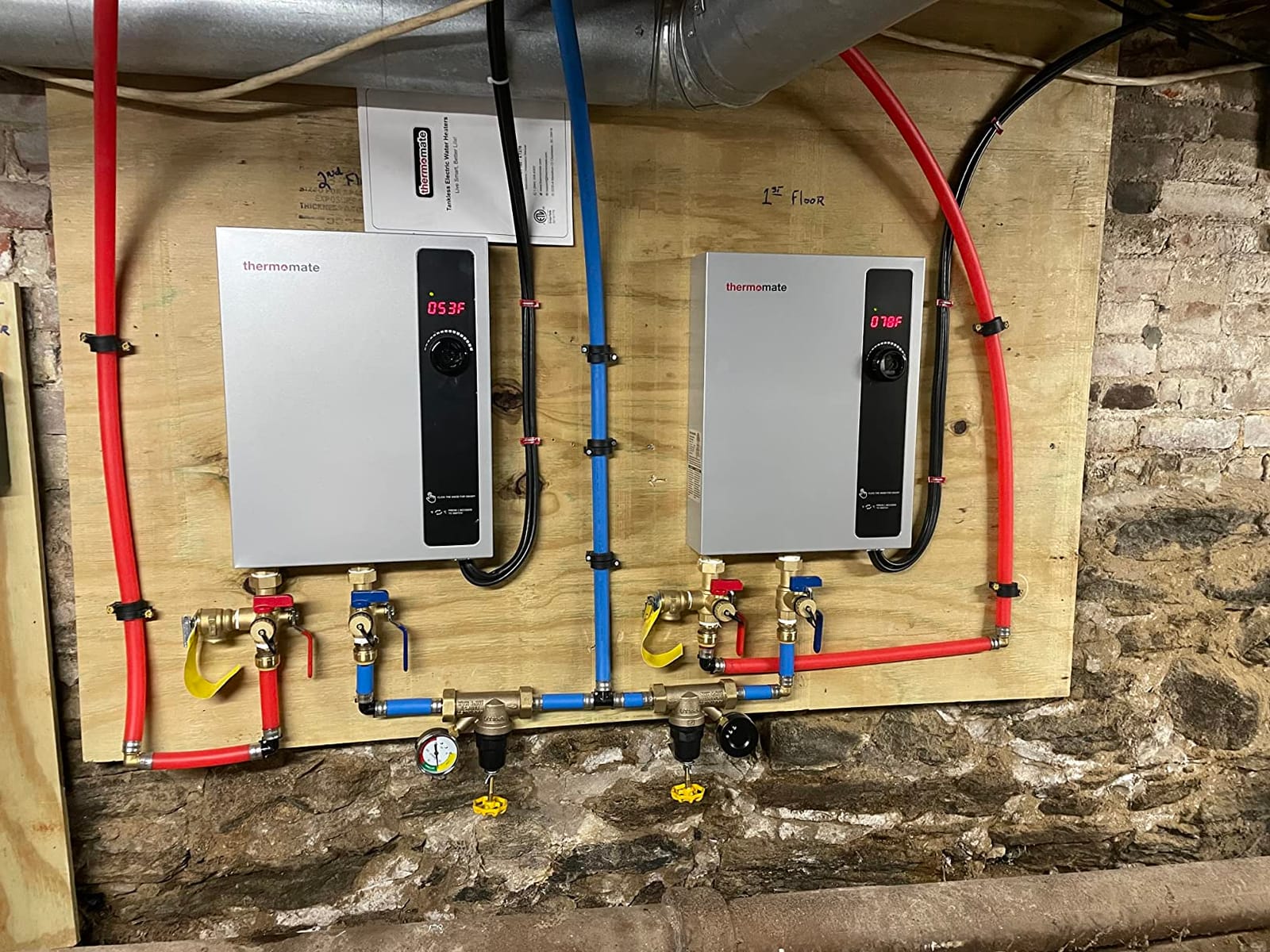 Tankless Water Heater Electric 18kW at 240 Volt, ThermoMate On Demand Instant Hot Water Heater Up to 4.4GMP, Self-Modulating Energy Saving for Residential Indoor Shower, Draw 76Amp customer photo 2