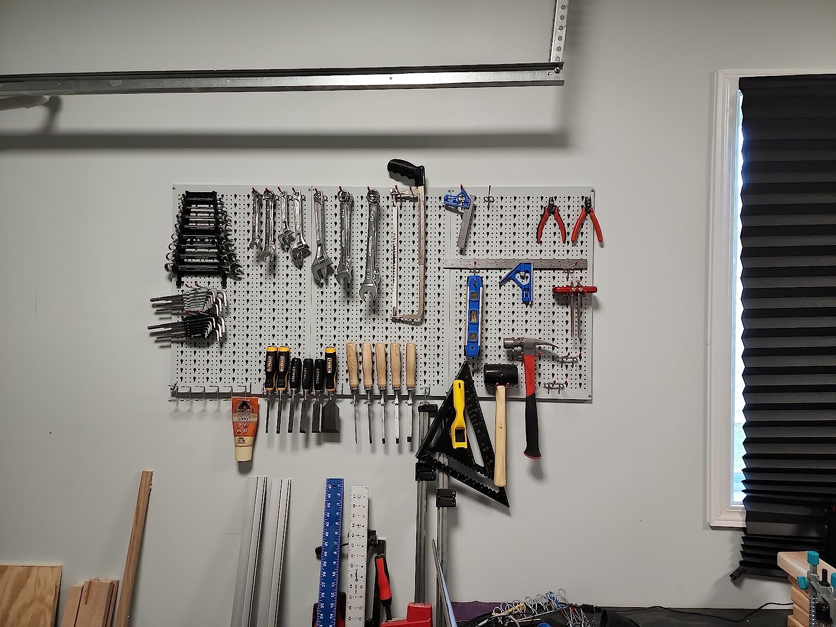 TORACK 109 PCS Pegboard Wall Organizer 48x24 in, Garage Metal Pegboard customer photo 1