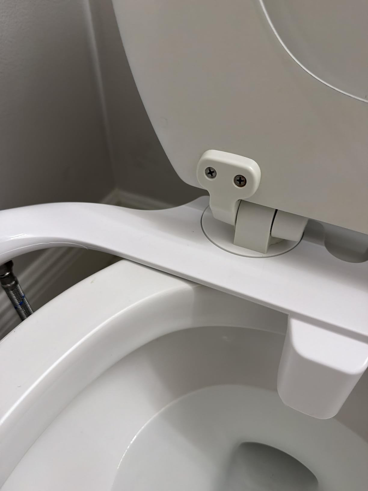 SAMODRA Ultra-Slim Hygienic Bidets Attachment for Existing Toilets - Adjustable Fresh Water Pressure Dual Nozzle (Frontal & Rear Wash) Easy to Install, Silver customer photo 1
