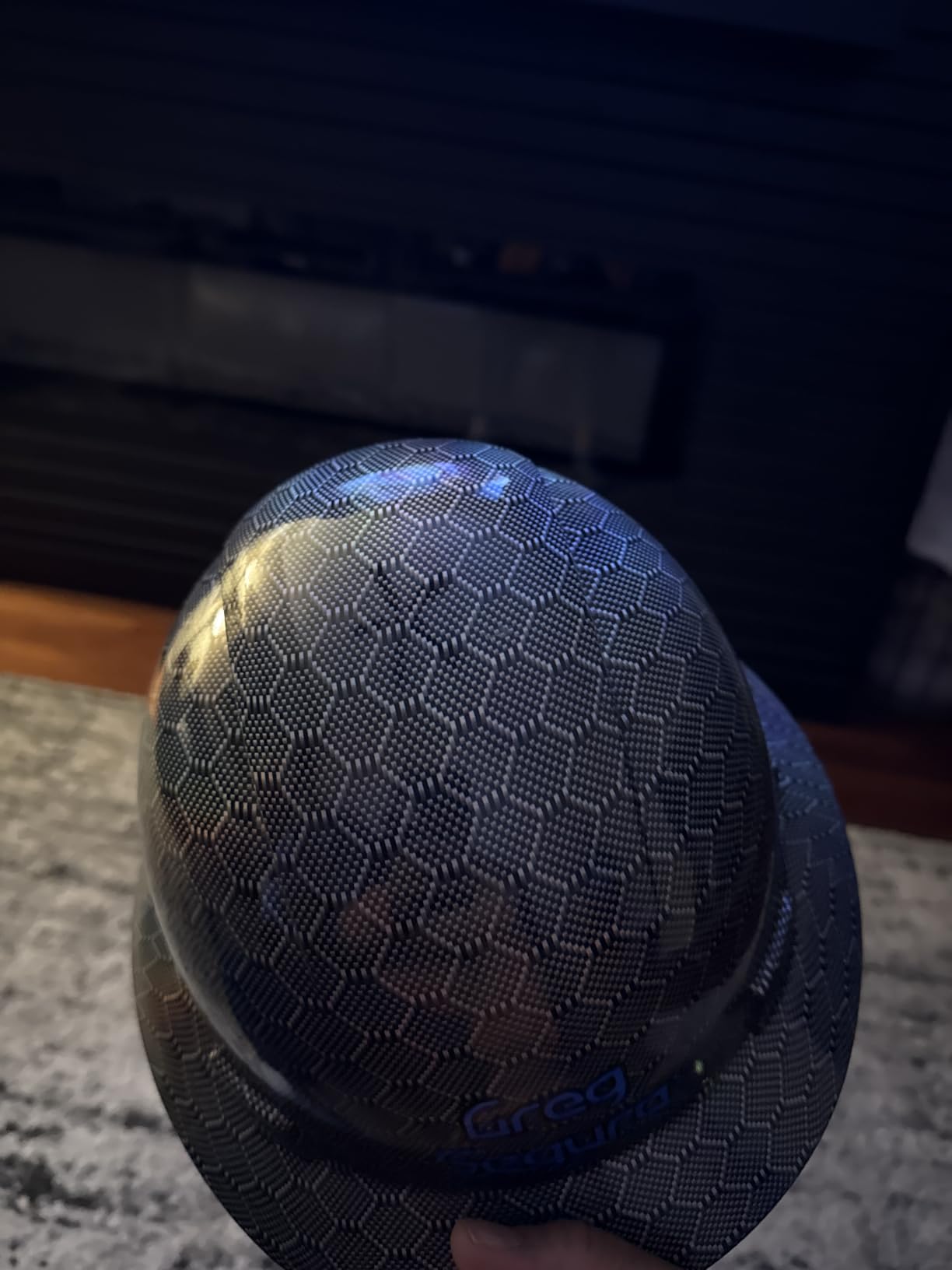 Full Brim Hard Hat, Class C G & E, OSHA Construction Work Approved, Premium Carbon Fiber Design, Soft Padded 6 PT Adjustable Ratchet Suspension, Top Pad, Matte, Casco de construccion customer photo 1