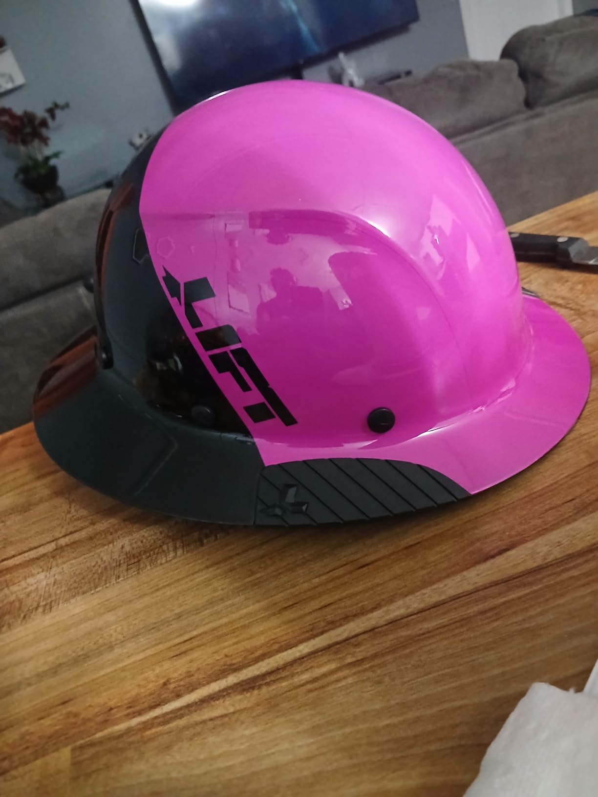 Lift Dax Fiber Resin Full Brim Safety Helmet/Hard Hat, 6-Point Suspension customer photo 1