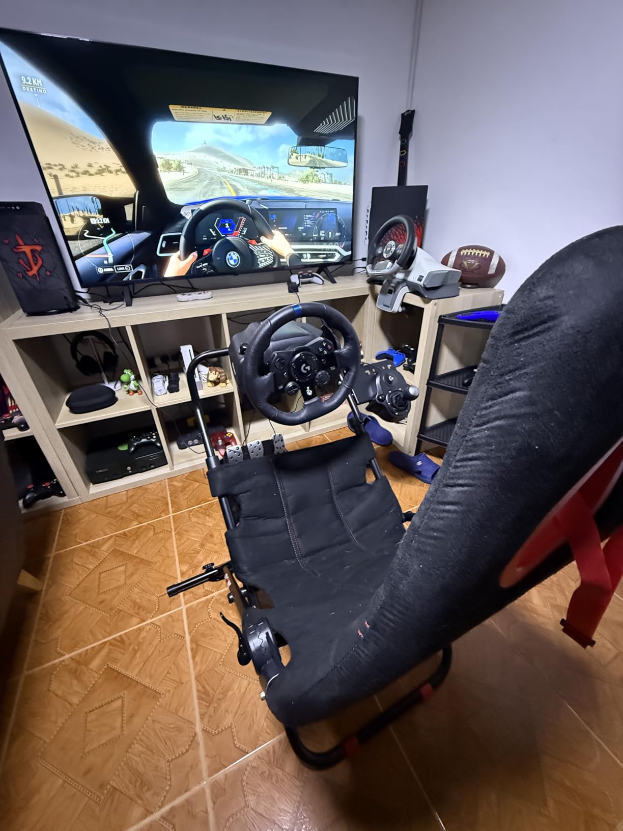 RACGTING Foldable Racing Simulator Cockpit for Logitech Thrustmaster MOZA customer photo 1