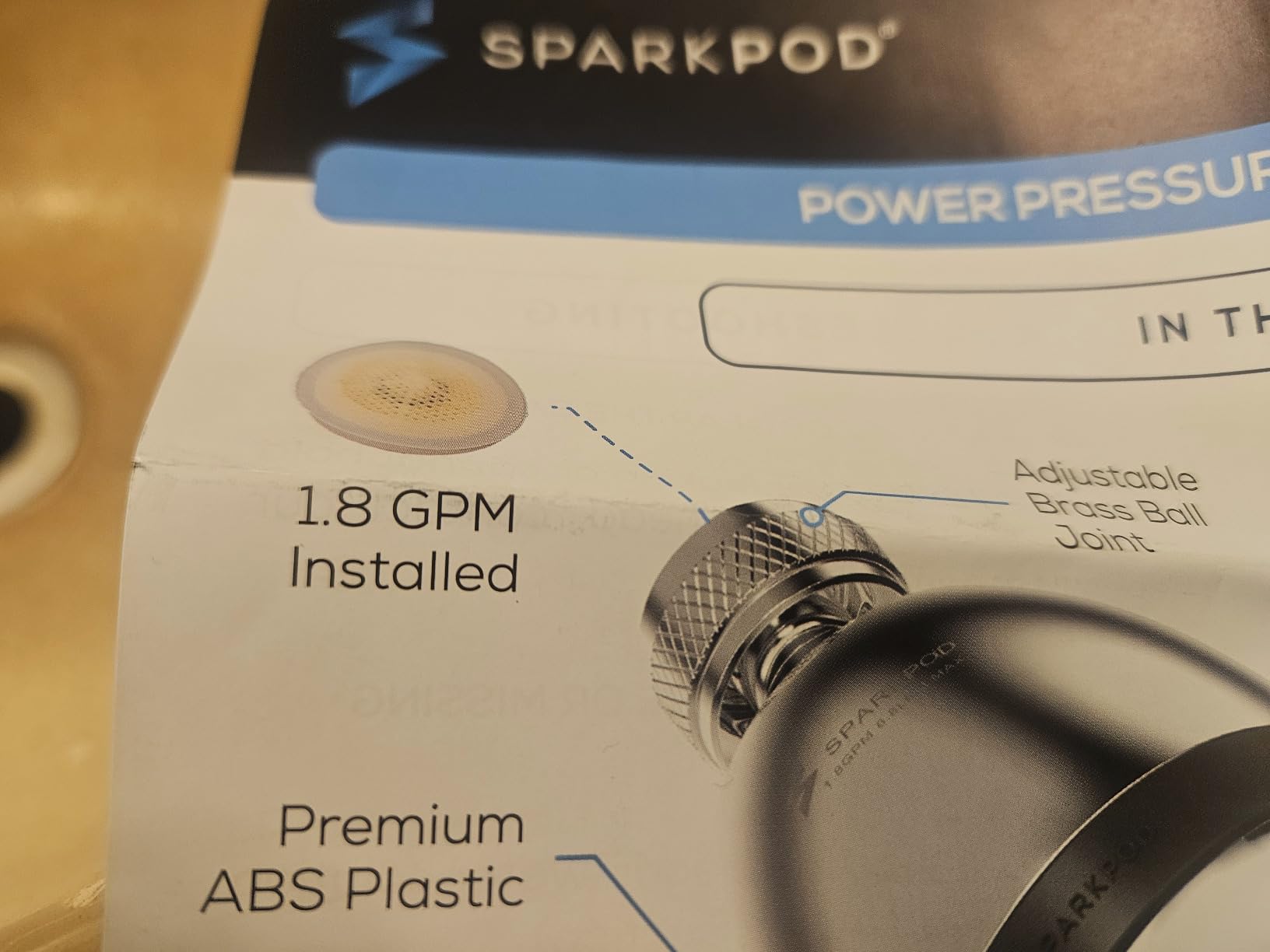 SparkPod High Pressure Shower Head, 3 Inch Fixed Showerhead, Chorme customer photo 2