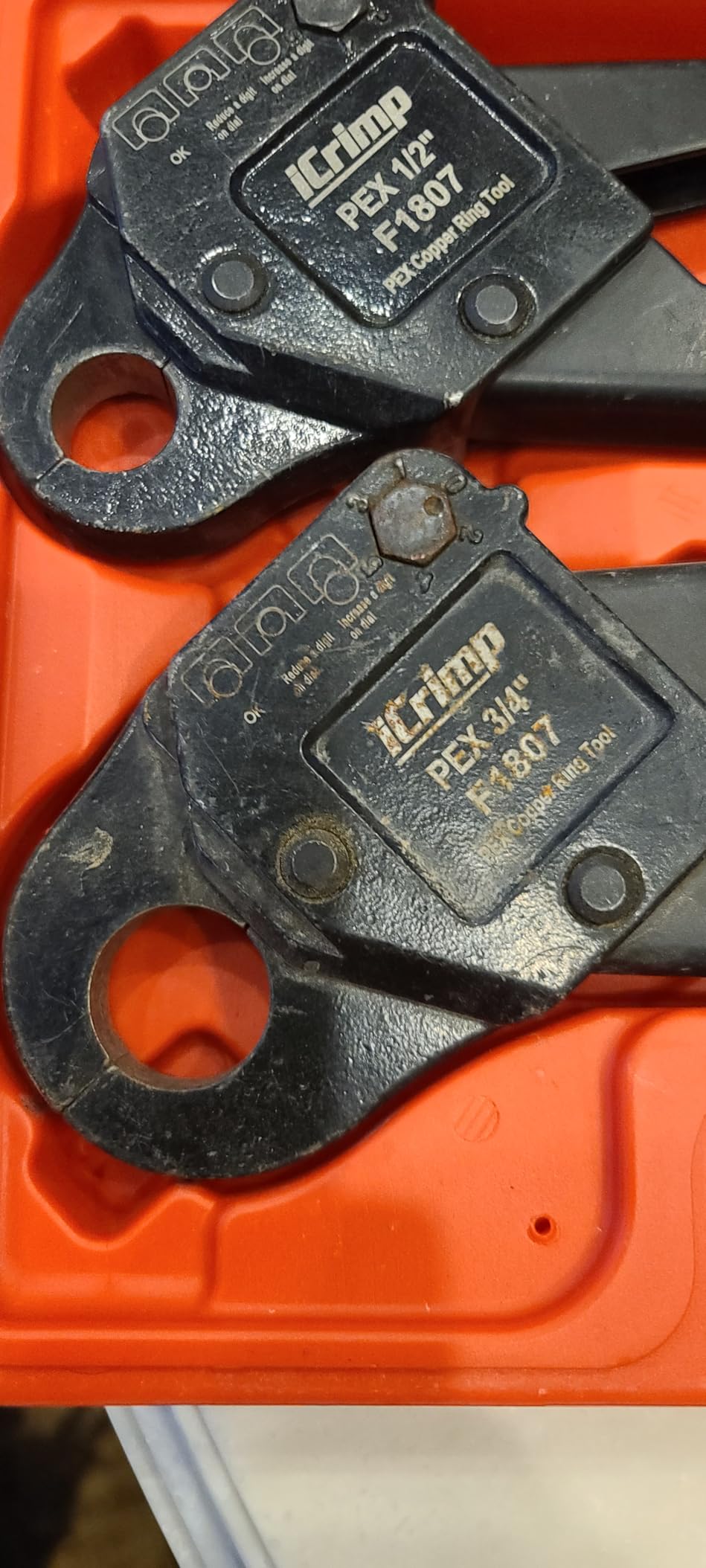 iCrimp IWS-1807CN PEX Crimping Tool Kit with PEX Crimpers, PEX Tubing Cutter, Copper Ring Removal Tool for 1/2’’ & 3/4’’ Copper Crimp Rings, Meets ASTM F1807 Standard customer photo 1