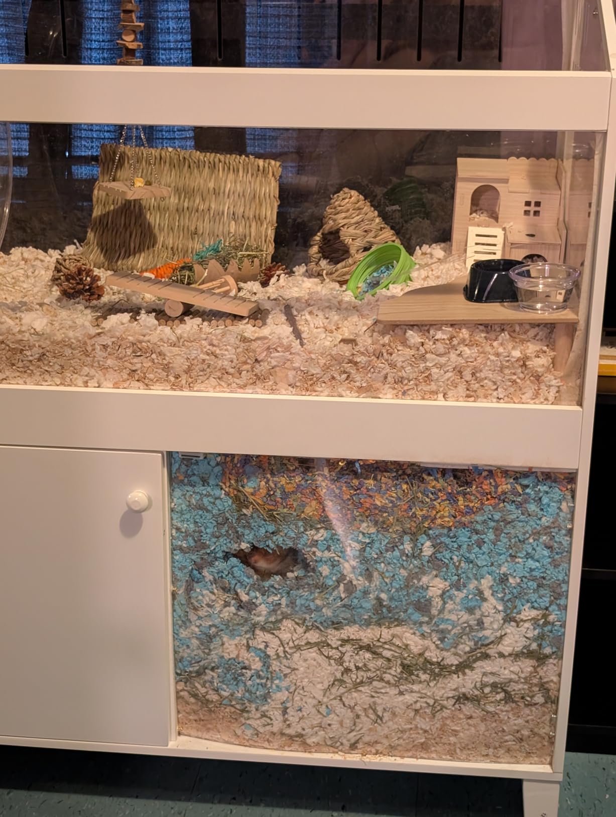 GDLF Hamster Cage with Acrylic Panels and Storage, 39.5 x 19.7 Inch customer photo 1