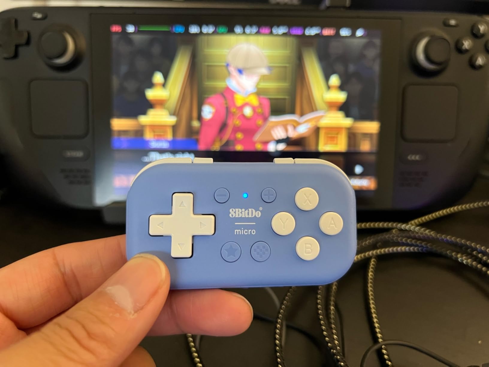 8Bitdo Micro Bluetooth Gamepad Pocket-sized Mini Controller for Switch/Switch 2, Android, and Raspberry Pi, Supports Keyboard Mode (Green) customer photo 1