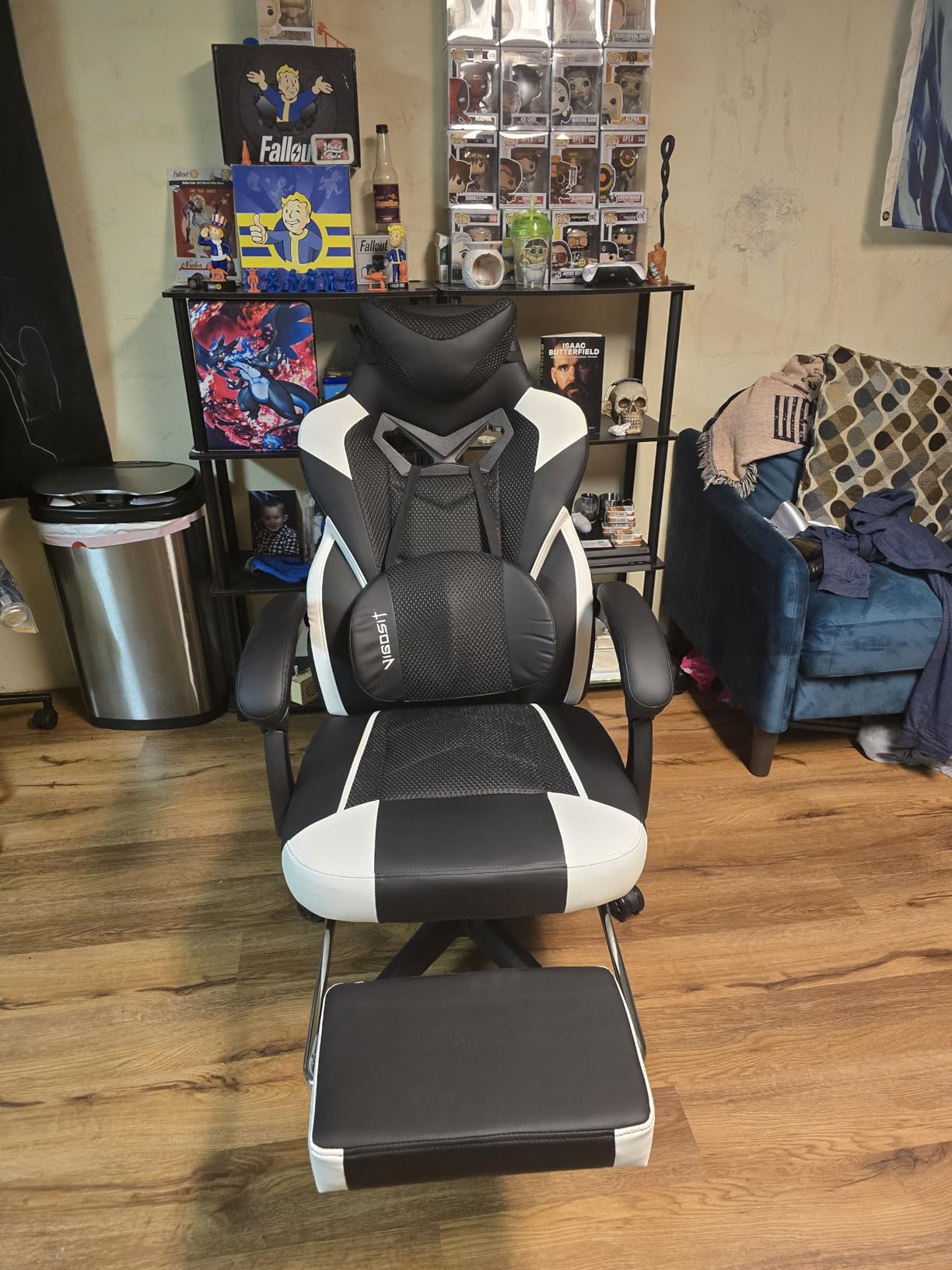Vigosit Gaming Chair PRO, Ergonomic Gaming Chairs for Adults Heavy People, Massage Reclining Office Desk Computer Chair with Footrest and Lumbar Support, Big Tall Mesh Gamer Chair with Cushion (Black) customer photo 2